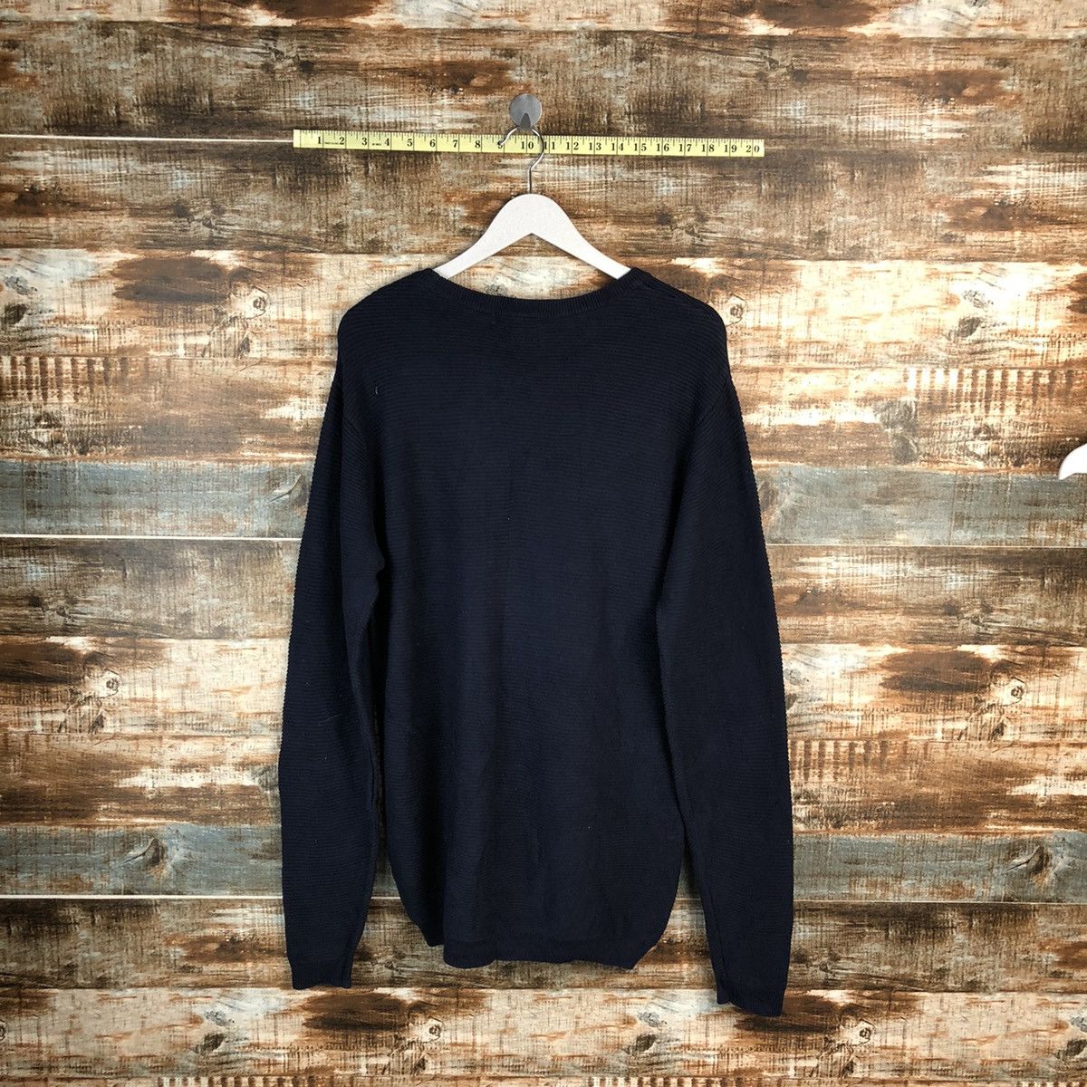 Homespun Knitwear × Japanese Brand The TK Shop Grey patchwork design Knitwear #A1540 Size US M / EU 48-50 / 2 - 13 Thumbnail