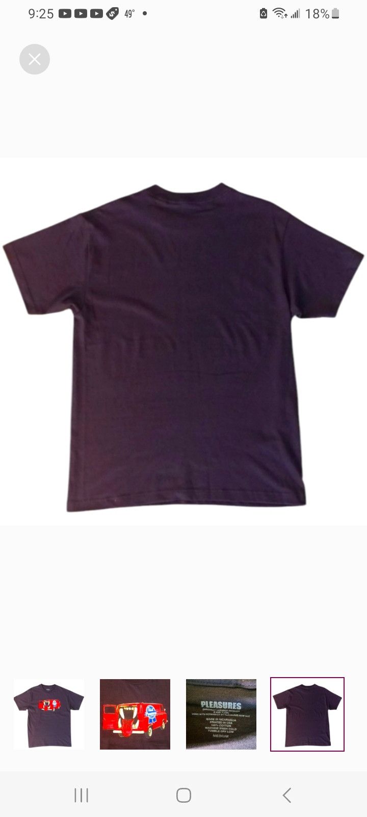 Pabst Blue Ribbon × Pleasures PLEASURES × PABST Beer Van T-Shirt, M, Black. Size US M / EU 48-50 / 2 - 4 Thumbnail