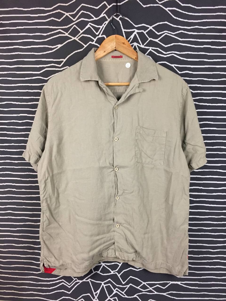 DENHAM Denham Lyocell Linen Camp Collar Bowling Shirt Size US S / EU 44-46 / 1 - 1 Thumbnail