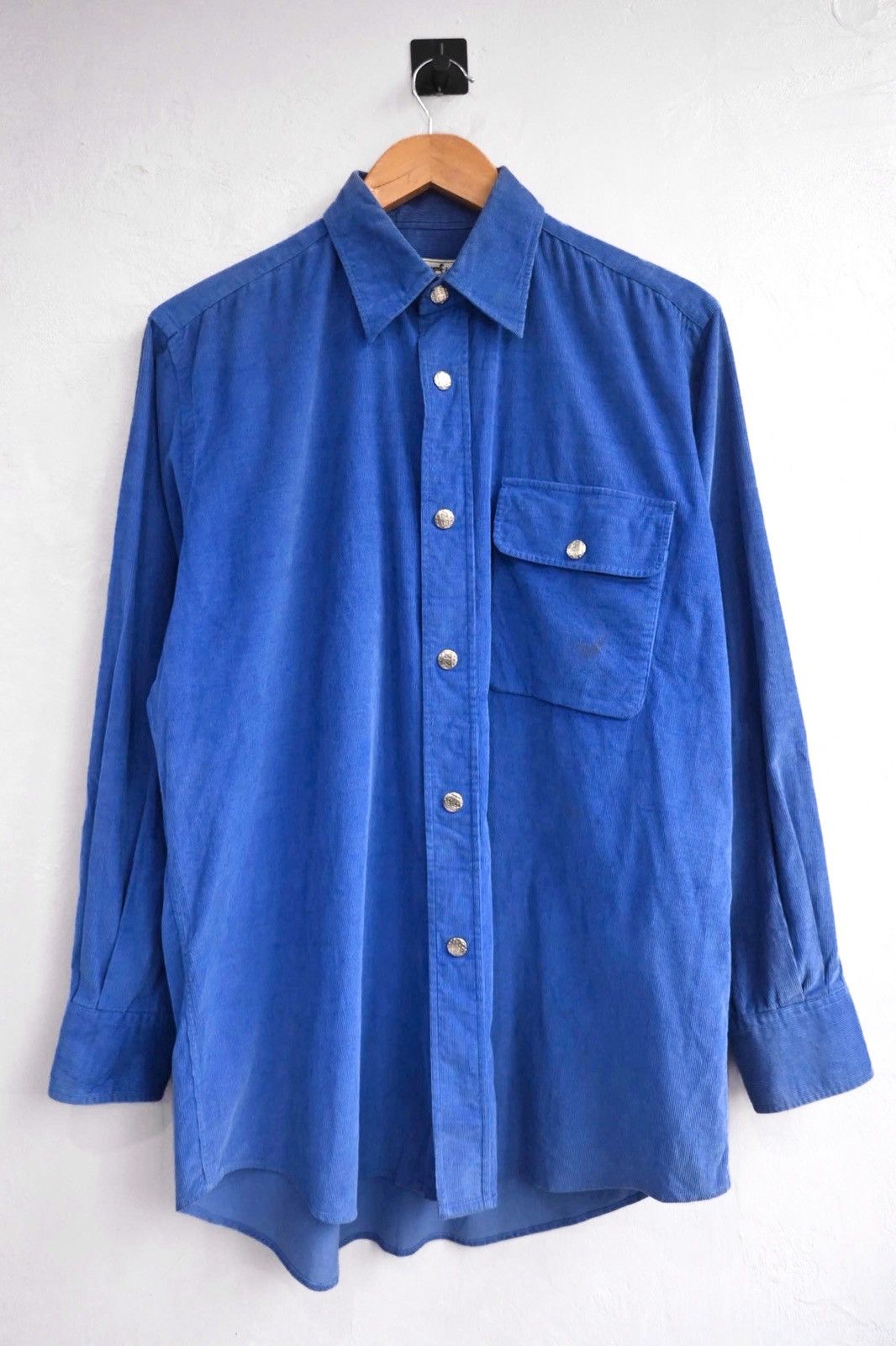 Hermes Hermes Blue Corduroy Shirt Size US M / EU 48-50 / 2 - 1 Thumbnail