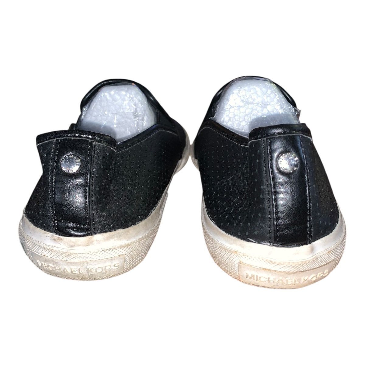 Michael Kors Women's Michael Kors MK Black Leather Slip-On Shoes Size US 9.5 / IT 39.5 - 5 Thumbnail