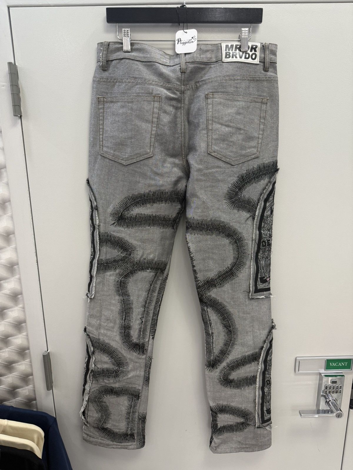 Who Decides War Who Decides War Vintage Grey Patch Jeans Size US 28 / EU 44 - 4 Thumbnail