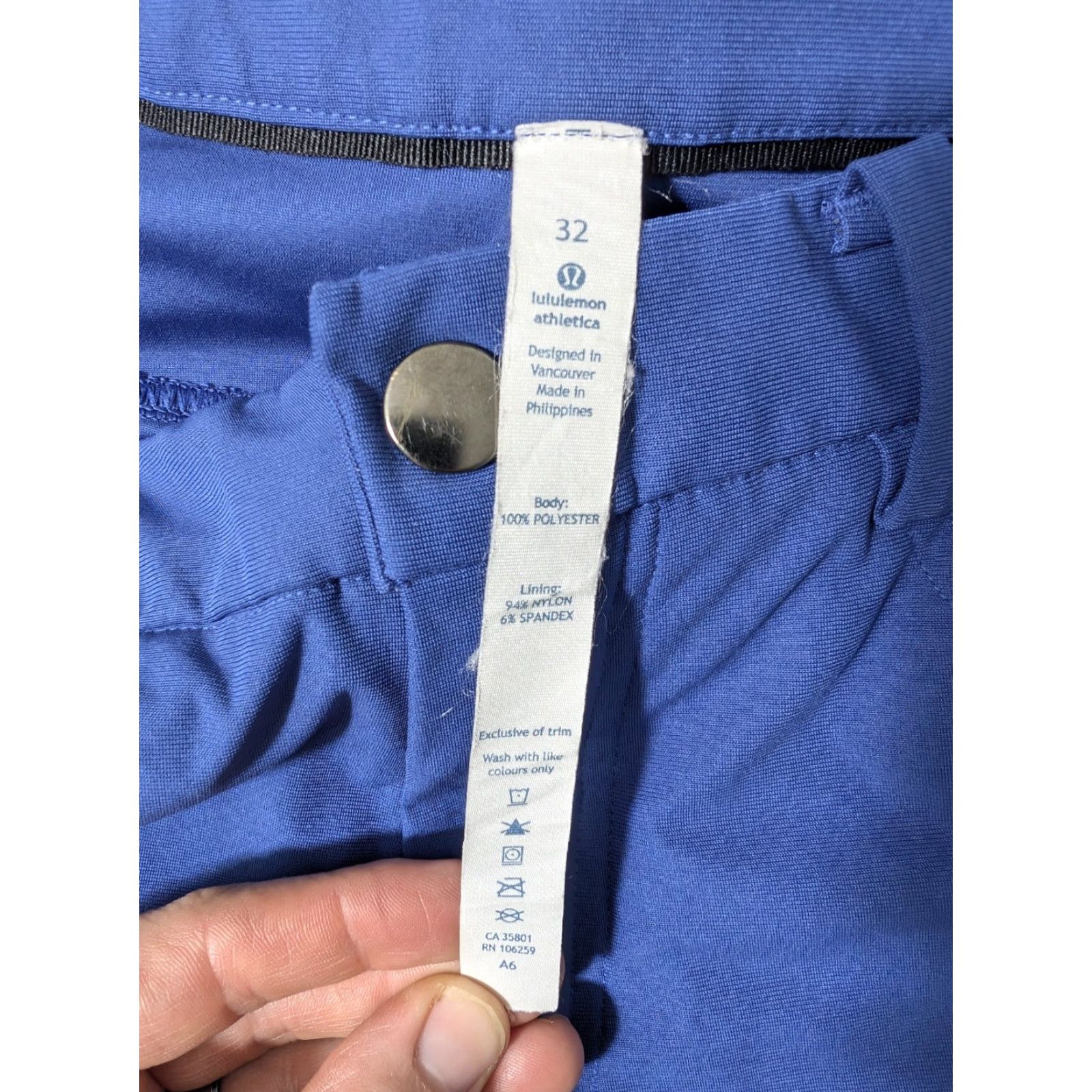 Lululemon Lululemon 5-Pocket Pant Warpstreme Royal Blue Sz 32×33 Logos Dress Pants Men Slim Straight Blue Size US 32 / EU 48 - 6 Thumbnail