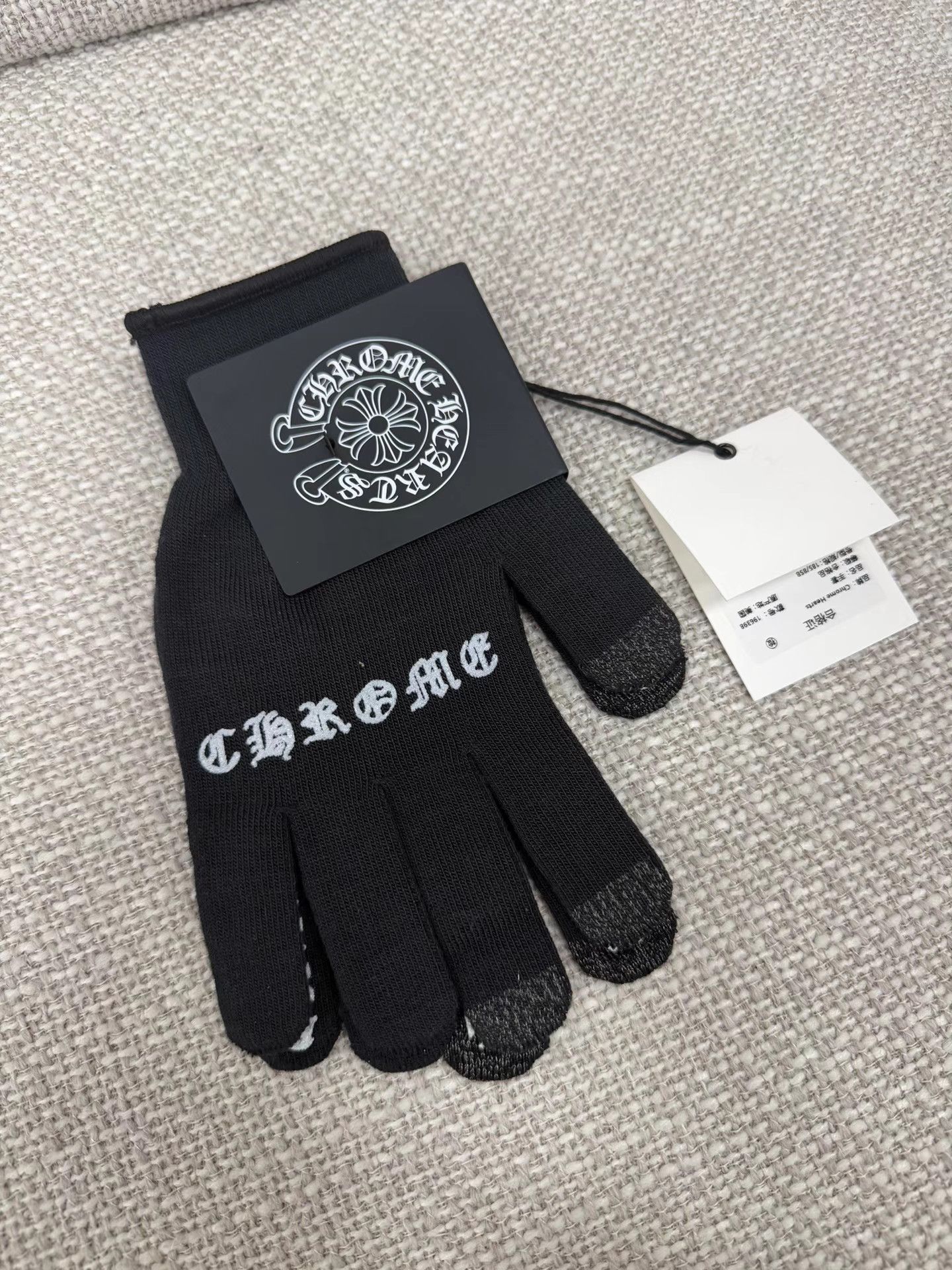 Chrome Hearts Chrome Hearts Black Cross Flower Anti-Slip Gloves CH518 K2 Size ONE SIZE - 1 Thumbnail