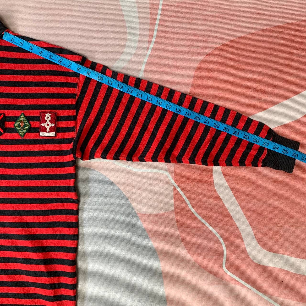 PPFM Vintage Y2K PPFM Red & Black Stripe Punk Sweatshirt Size US M / EU 48-50 / 2 - 12 Thumbnail