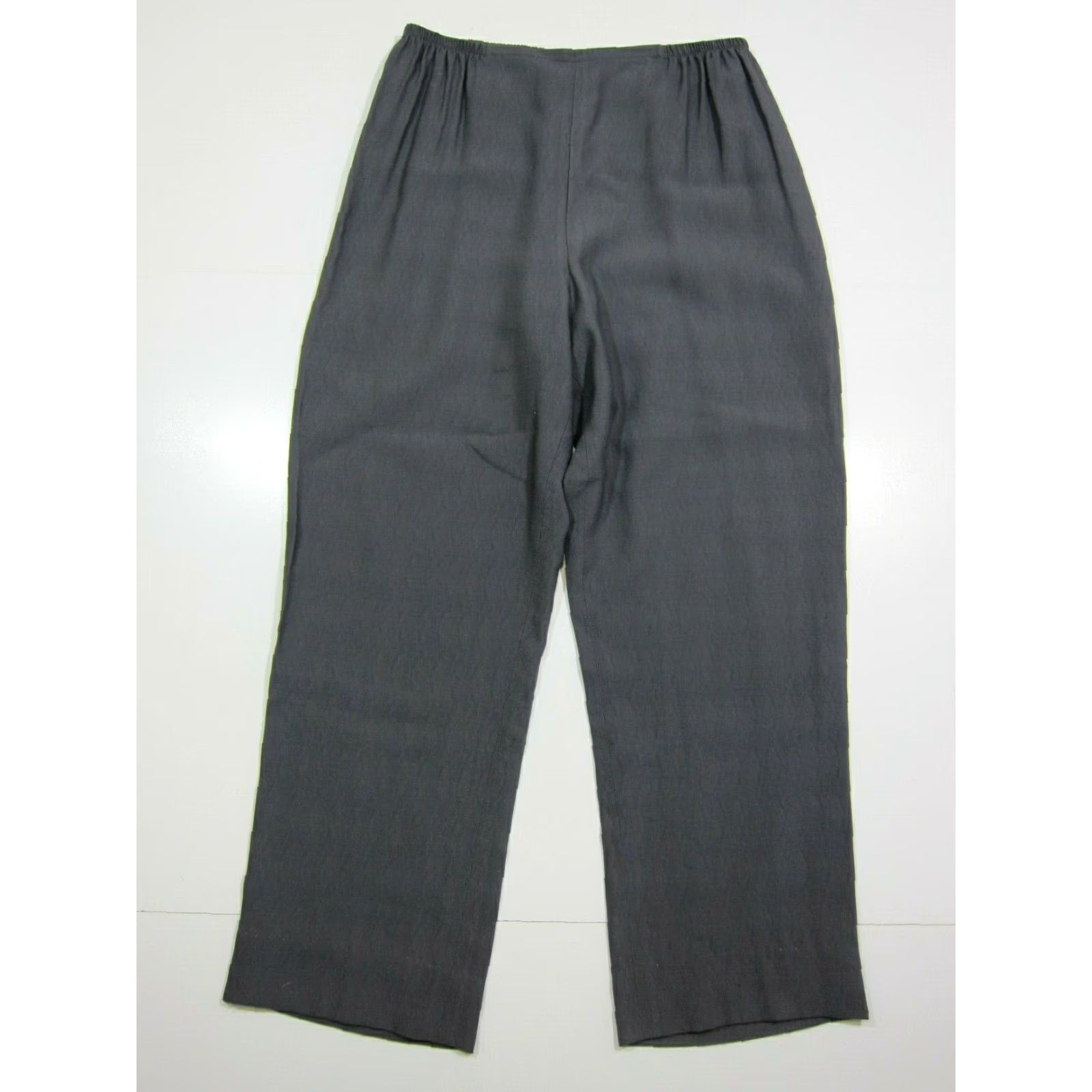 Vintage Caroline Rose Grey Rayon Stretch Wide-Leg High Rise Casual Pant Women Medium Size 32" / US 10 / IT 46 - 2 Thumbnail