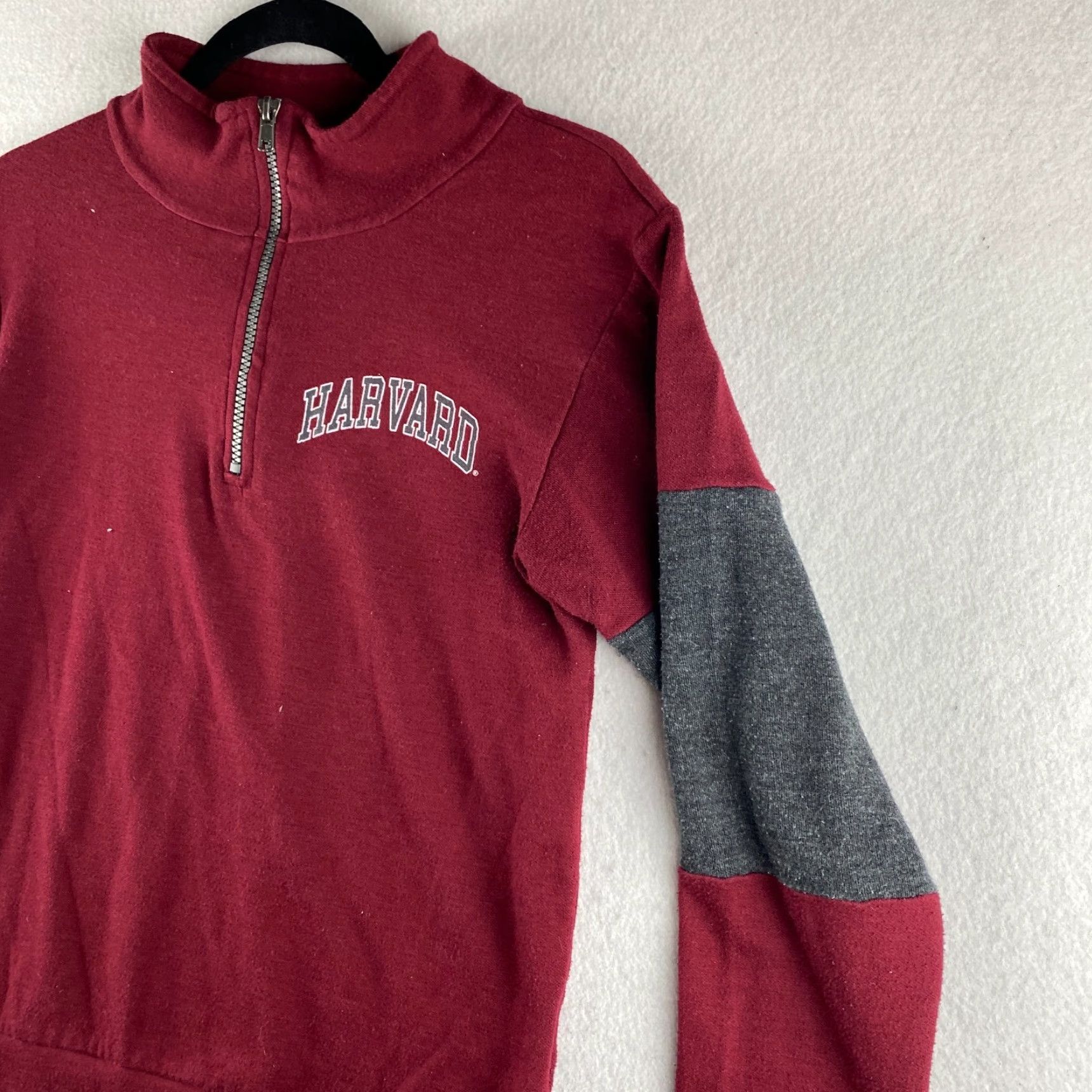 Vintage VINTAGE Harvard University Sweater Mens S Red 1/4 Zip USA Made High Neck Pullover Size US S / EU 44-46 / 1 - 6 Thumbnail