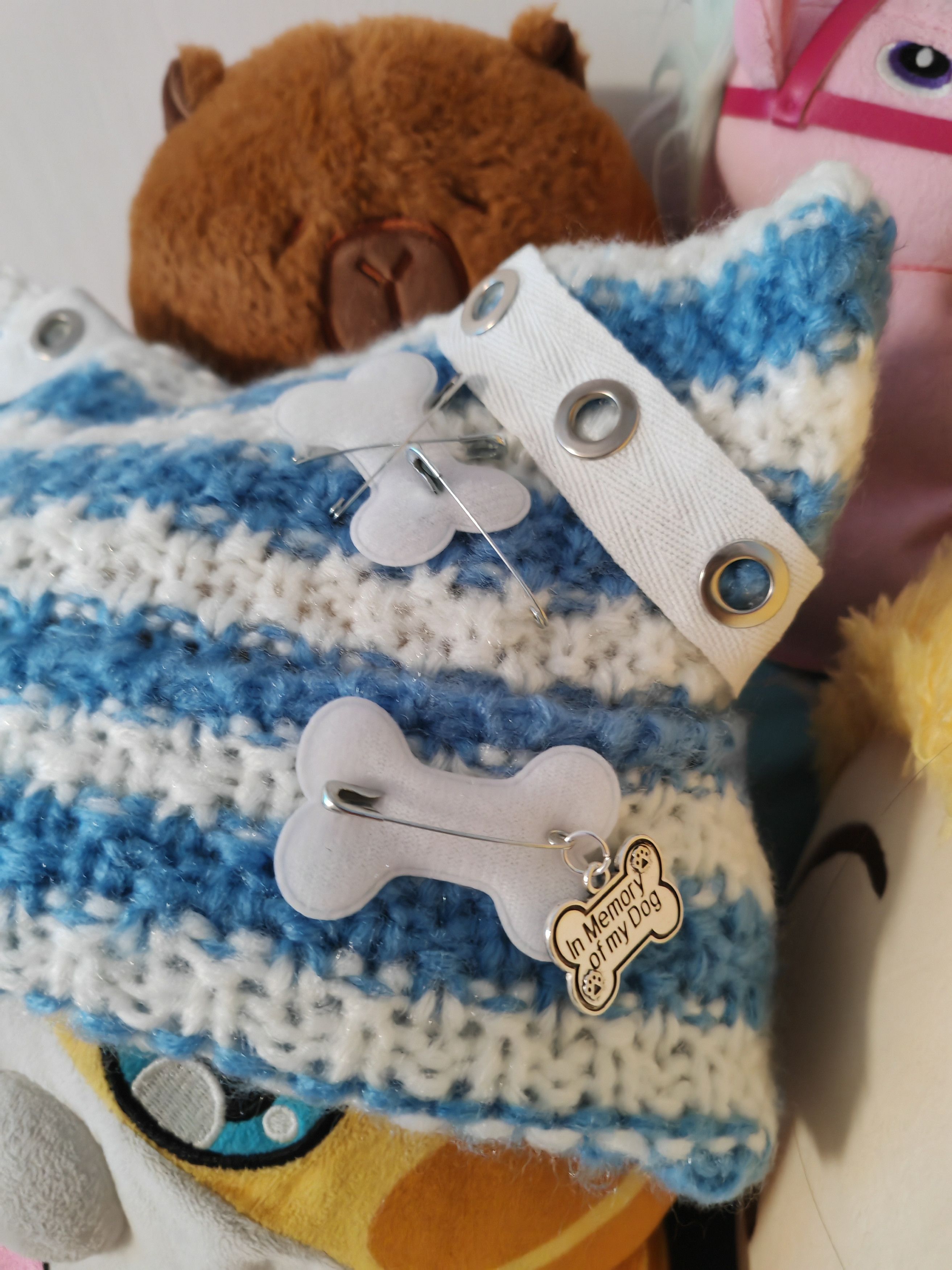 Japanese Brand blue stripe beanie Size ONE SIZE - 4 Thumbnail