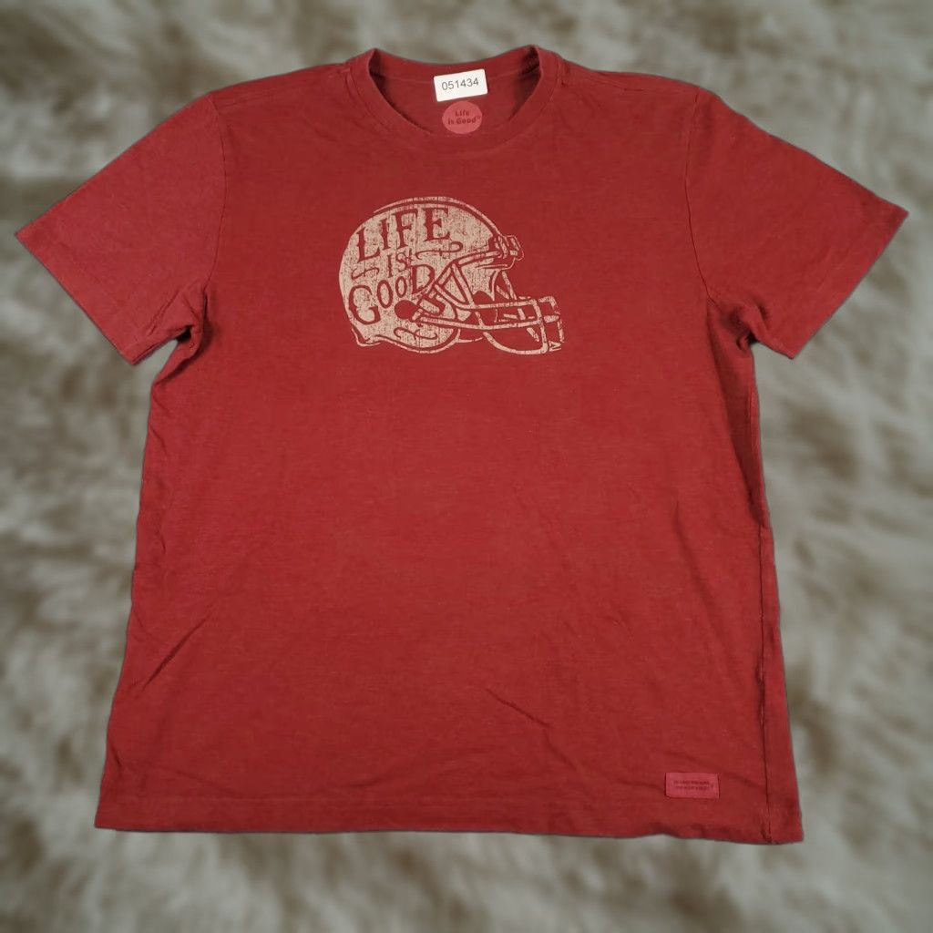 Life is Good Life Is Good T-Shirt Mens Large Red Graphic Casual Crew Neck Short Sleeve Size US L / EU 52-54 / 3 - 1 Thumbnail