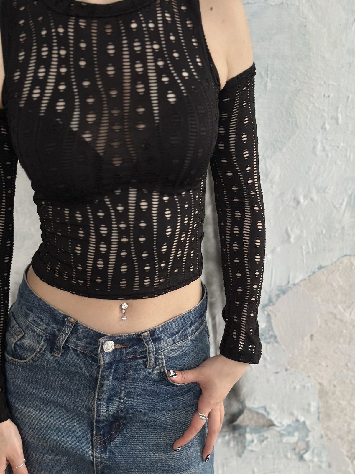 Shein VTG Grunge Women’s Knit Long-sleeve T-shirts Shein Size XS Size XS / US 0-2 / IT 36-38 - 5 Thumbnail