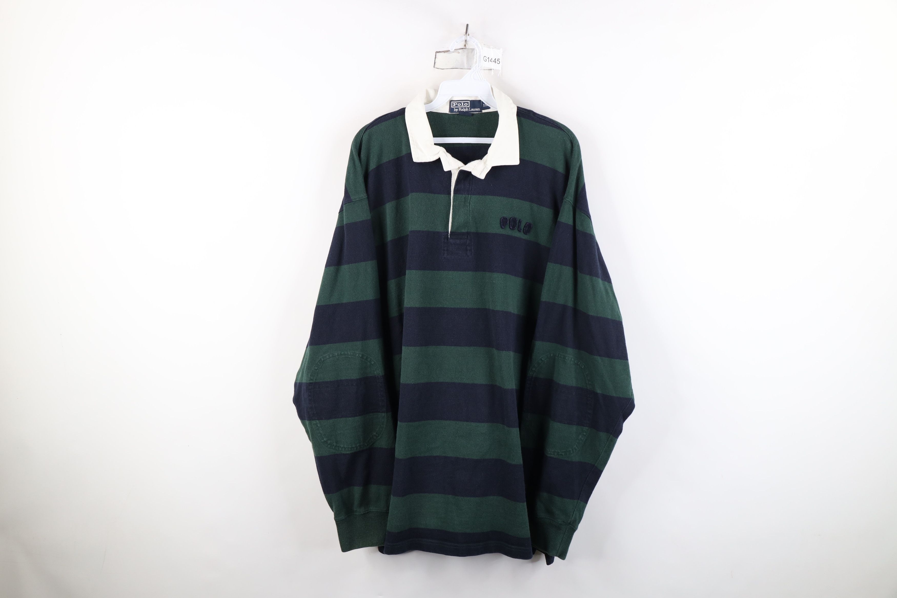 Ralph Lauren Vintage 90s Ralph Lauren Long Sleeve Rugby Polo Shirt Size US XXL / EU 58 / 5 - 1 Thumbnail
