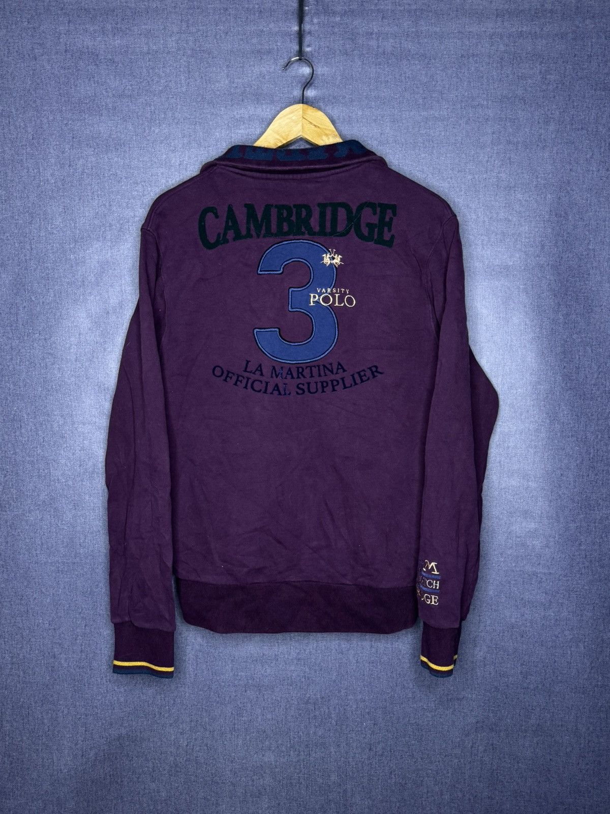 La Martina Vintage La Martina Polo Cambridge University Zip Jacket Y2K Size US L / EU 52-54 / 3 - 3 Thumbnail