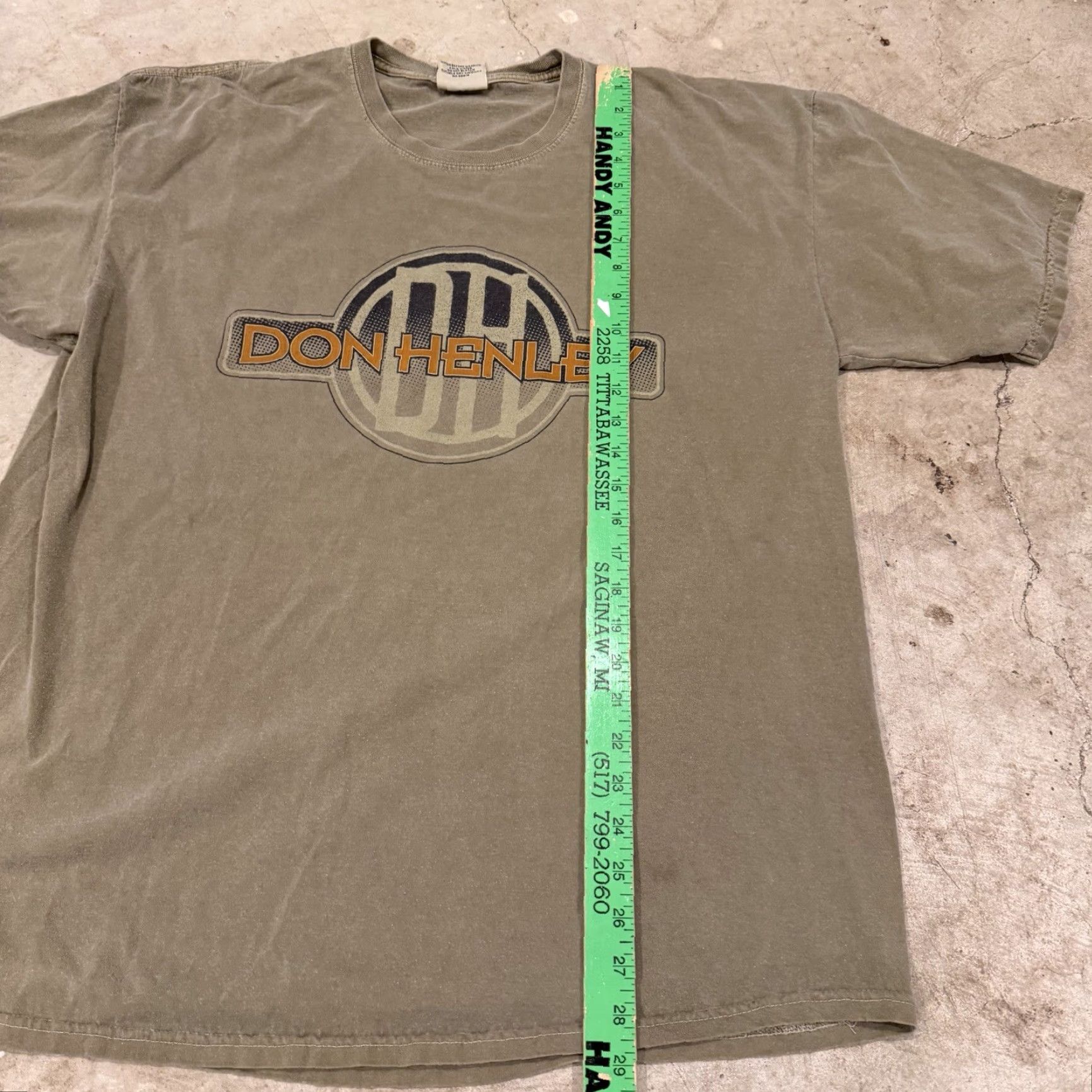 Anvil VINTAGE Don Henley Inside Job Tour Band 2000 Green Tee Shirt Mens XL Short Sleeve Henley T-Shirt USA 90s Rock Music Size US XL / EU 56 / 4 - 7 Thumbnail