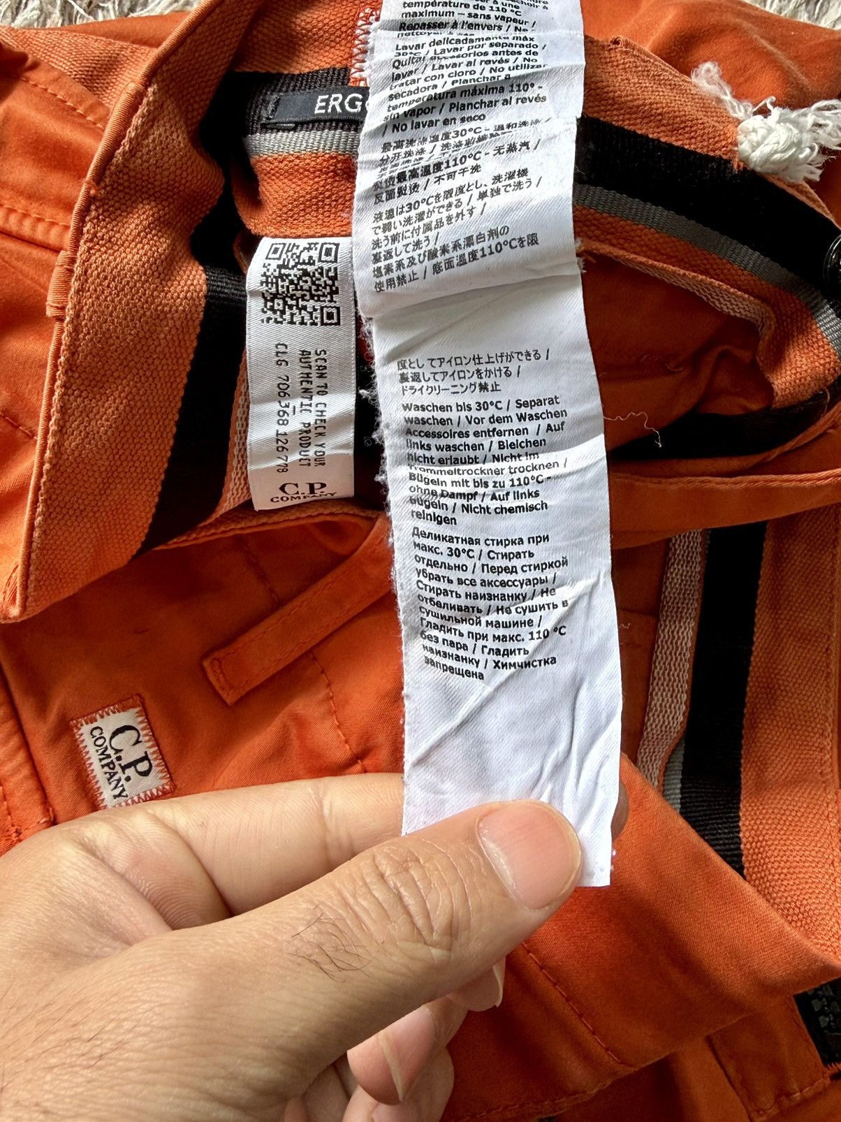 C.P. Company C.P. COMPANY ORANGE GARMENT DYED CARGO PANTS Size US 33 - 19 Thumbnail