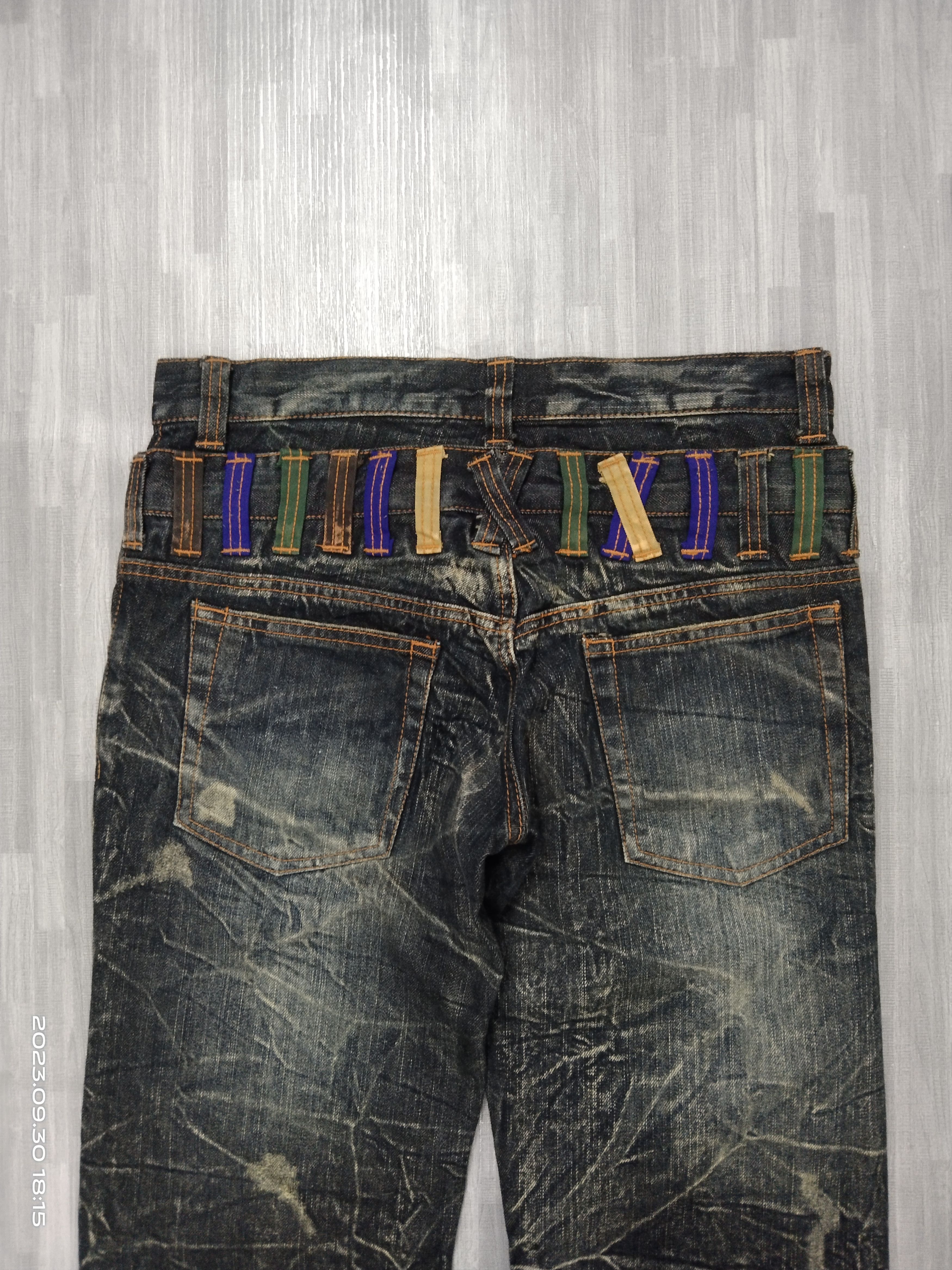 Japanese Brand DOUBLE WAIST SICK RUSTY NYLAUS DENIM PANTS Size US 31 - 5 Thumbnail