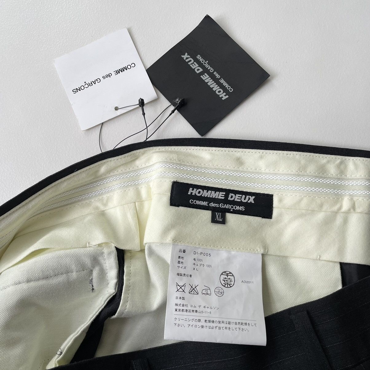 Comme des Garcons A/W 11 Black/Grey Pinstripe Wool Trousers Size US 34 / EU 50 - 8 Thumbnail