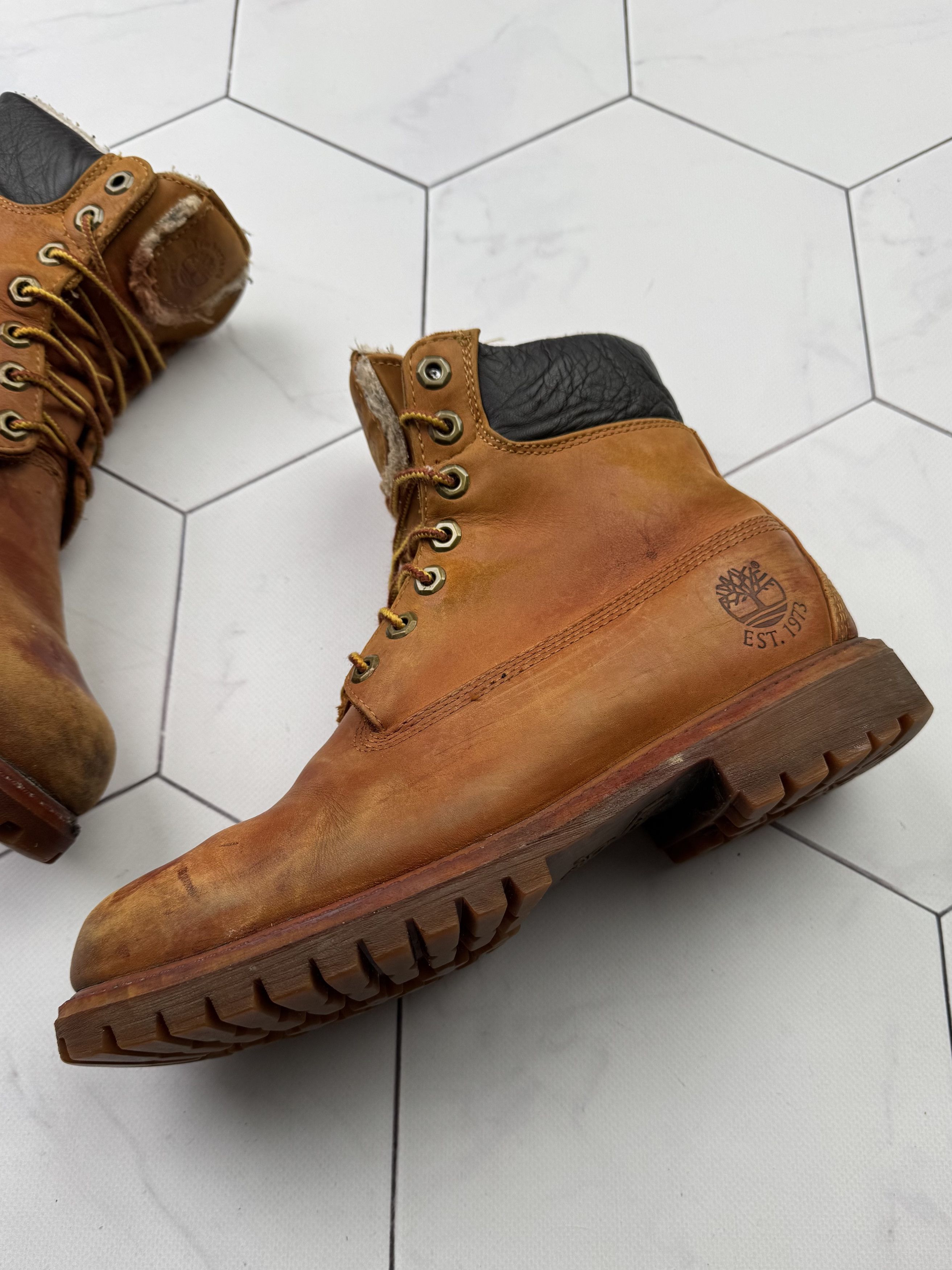 Timberland Timberland Vintage Faded Leather Boots (B562)E2 Size US 8.5 / EU 41-42 - 3 Thumbnail