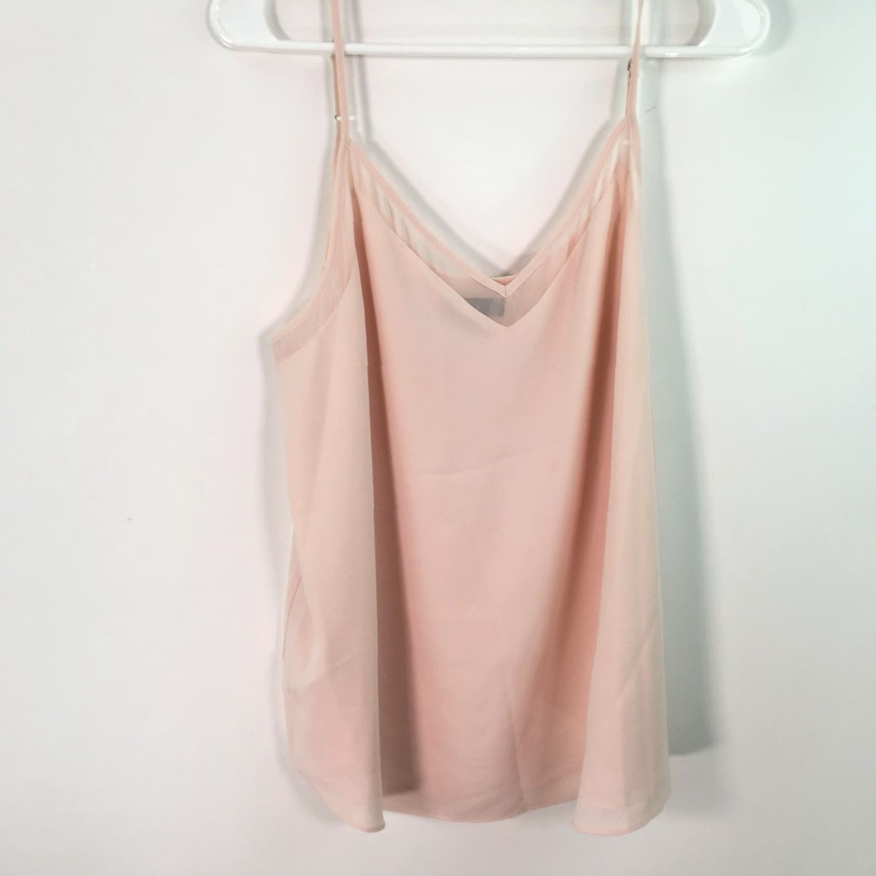 Vintage 1.State Blouse Tank Top Womens L Pink Sleeveless V-Neck Casual 100% Polyester Size L / US 10 / IT 46 - 2 Thumbnail