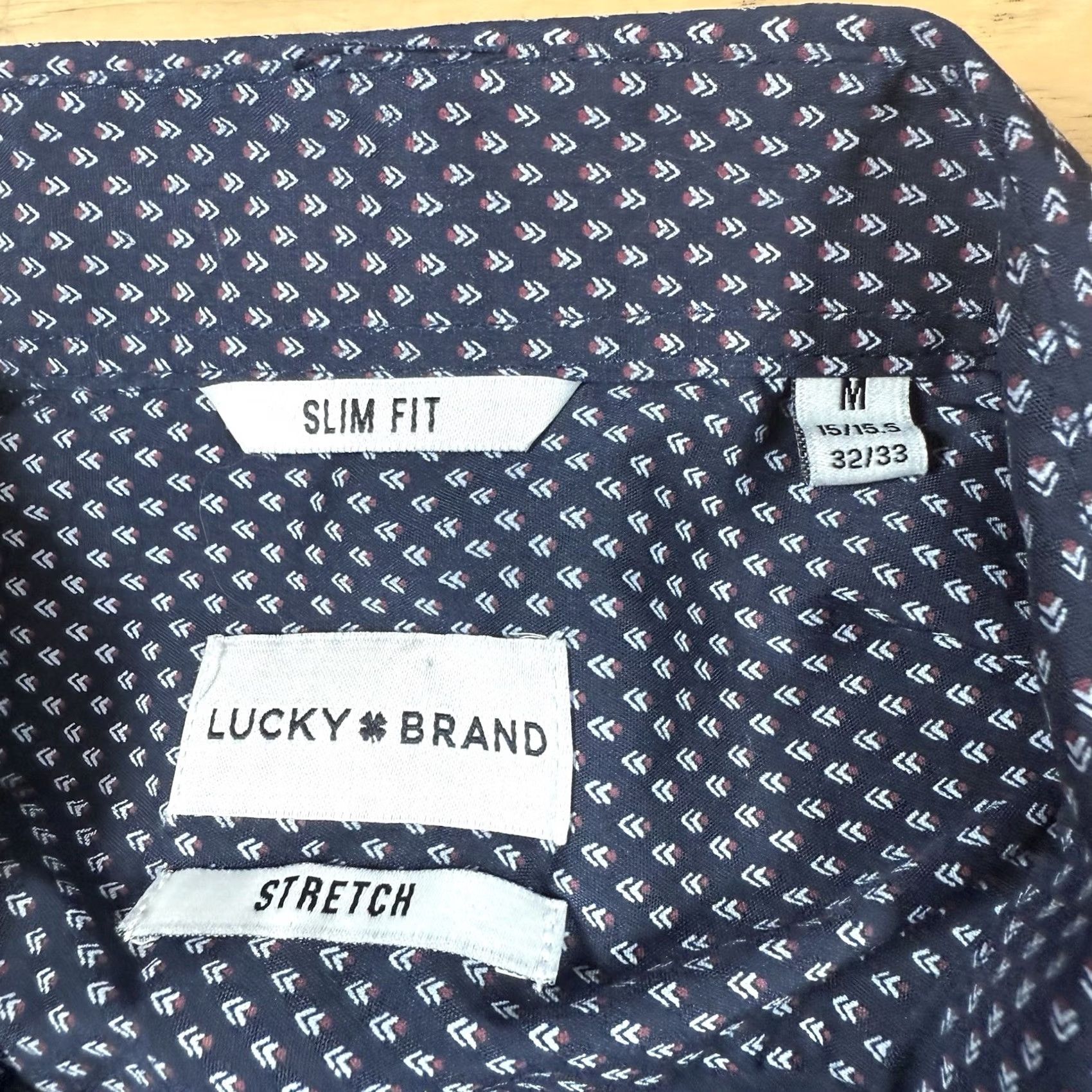 Lucky Brand Lucky Brand Button Shirt Mens M Slim Fit Short Sleeve Blue Stretch NWT AOP Casual Short Sleeve Button-Up Size US M / EU 48-50 / 2 - 5 Thumbnail