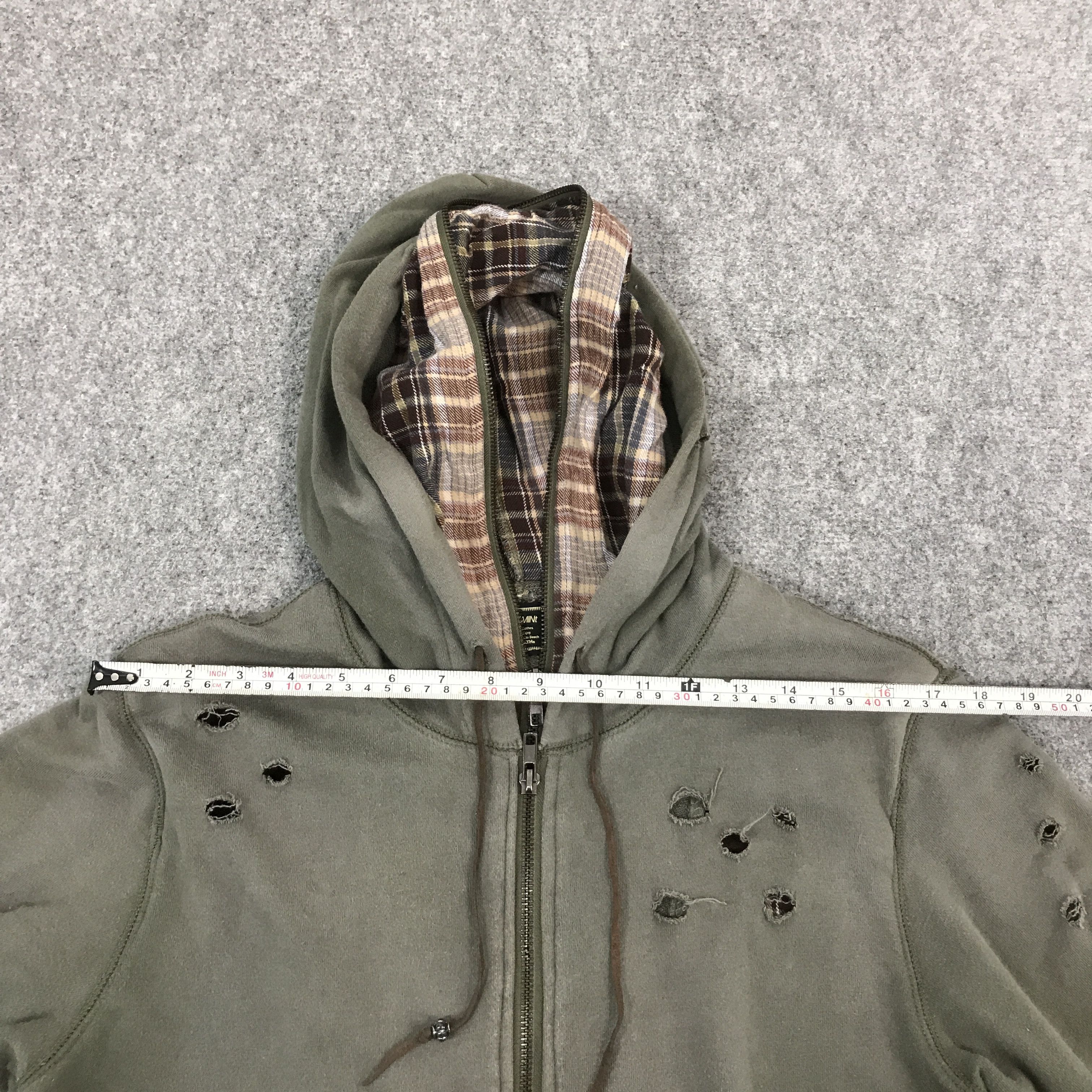If Six Was Nine × Japanese Brand × KMRii JAPAN BREATHMINT DISTRESSED SHOOT DESIGN HOODIES JACKET Size US M / EU 48-50 / 2 - 10 Thumbnail