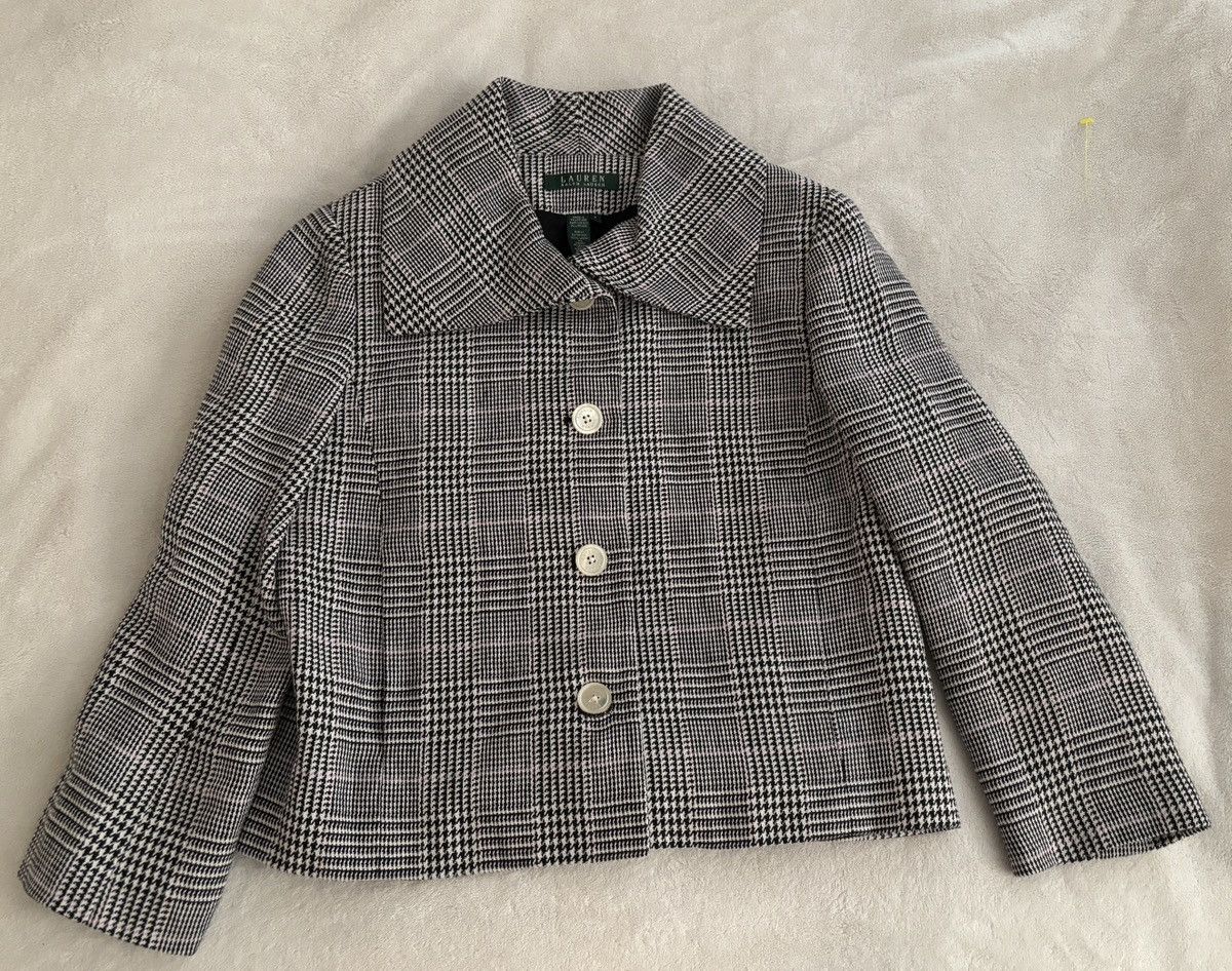 Ralph Lauren Vintage Ralph Lauren Women’s Houndstooth Suit Jacket Size 8 Size M / US 6-8 / IT 42-44 - 2 Thumbnail