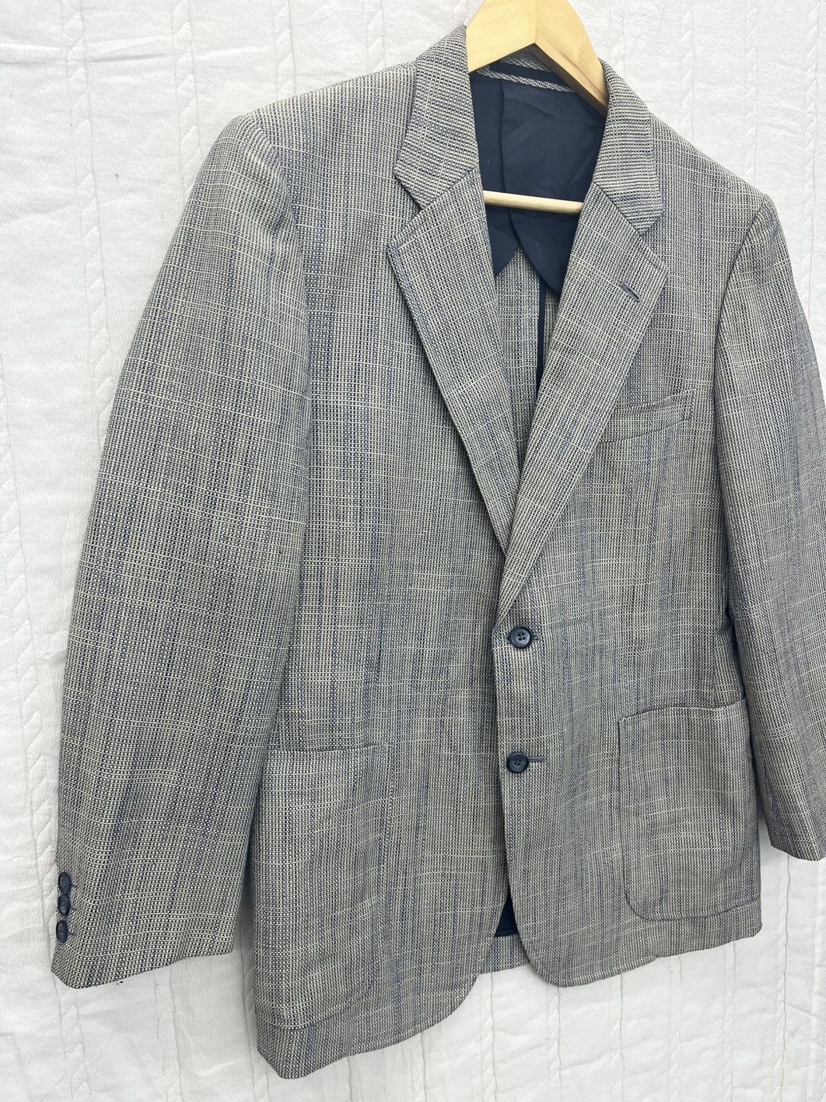 Burberry Prorsum × Designer × Vintage ARCHIVE💥VTG BURBERRY PRORSUM HAIR-CLOTH BLAZER Size US M / EU 48-50 / 2 - 2 Thumbnail