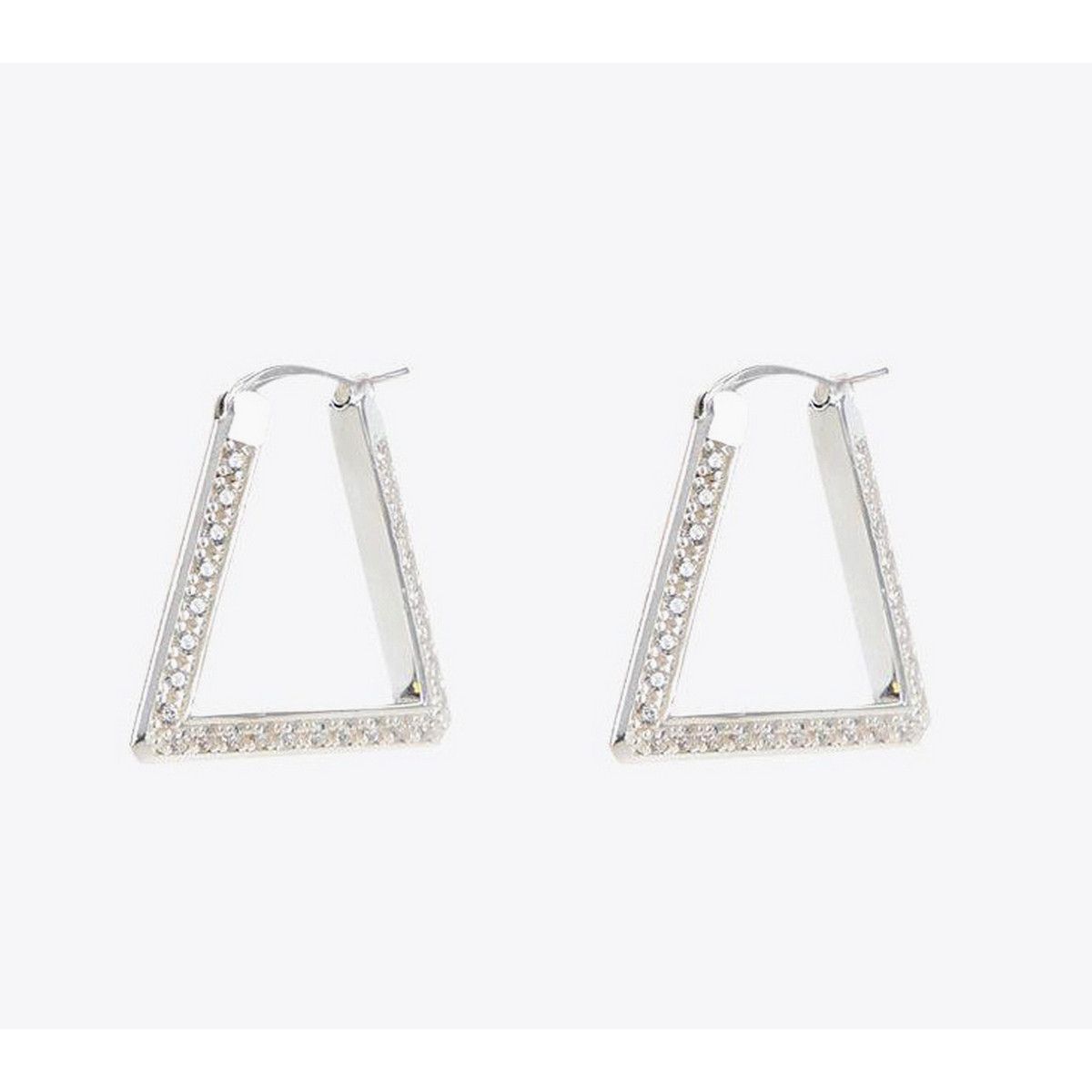 Bottega Veneta BOTTEGA VENETA Triangle Sterling silver earrings w crystals Size ONE SIZE - 1 Thumbnail