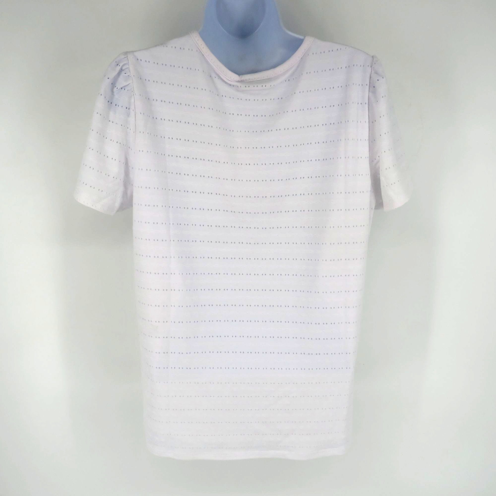 Other Rafaella Women's White Short-Sleeve Top Eyelet Detail Medium Size M / US 6-8 / IT 42-44 - 3 Thumbnail