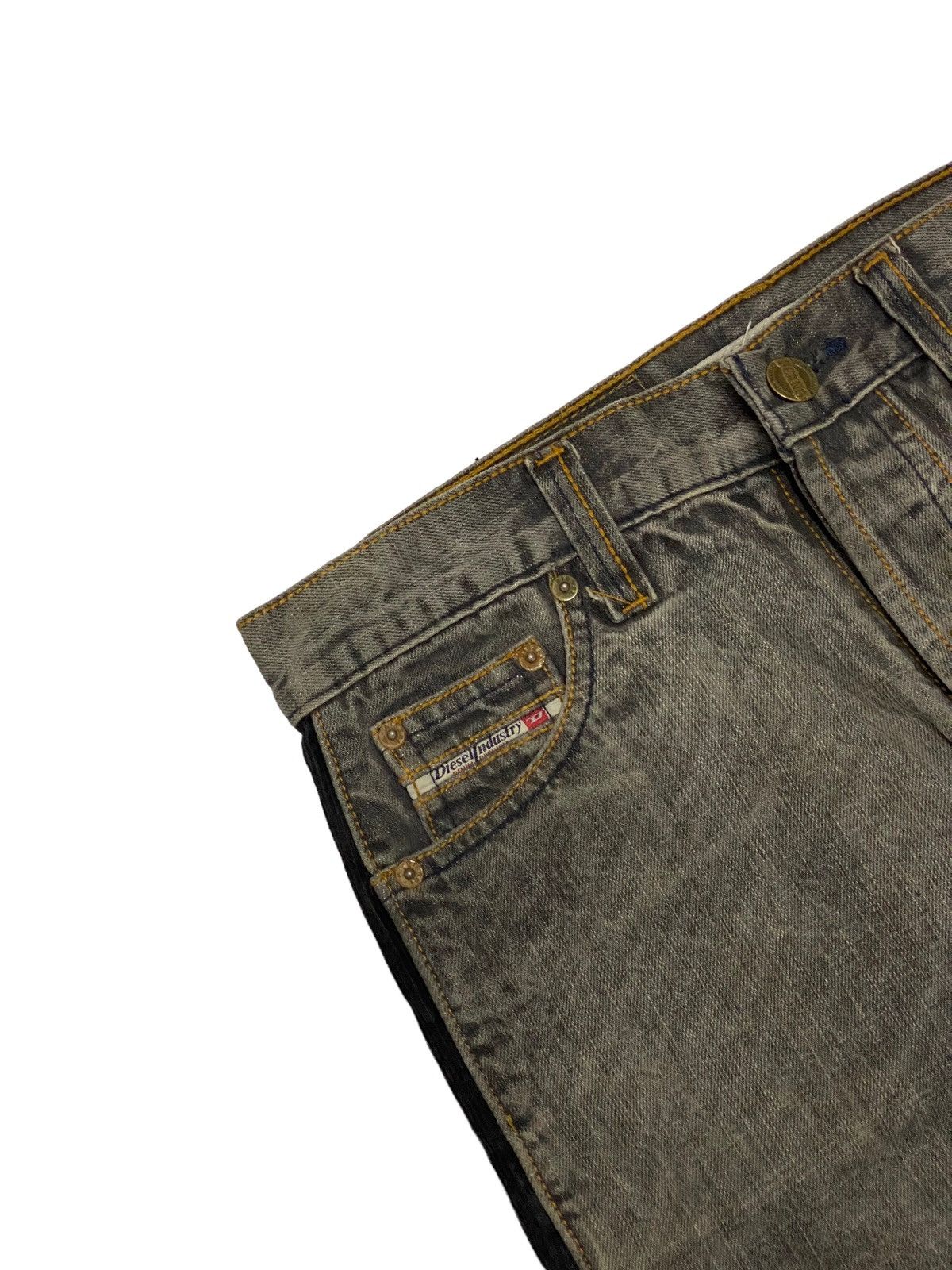 Le Grande Bleu (L.G.B.) Diesel Jeans Industry Baggy Liner Corduroy Side Faded Size US 33 - 7 Thumbnail