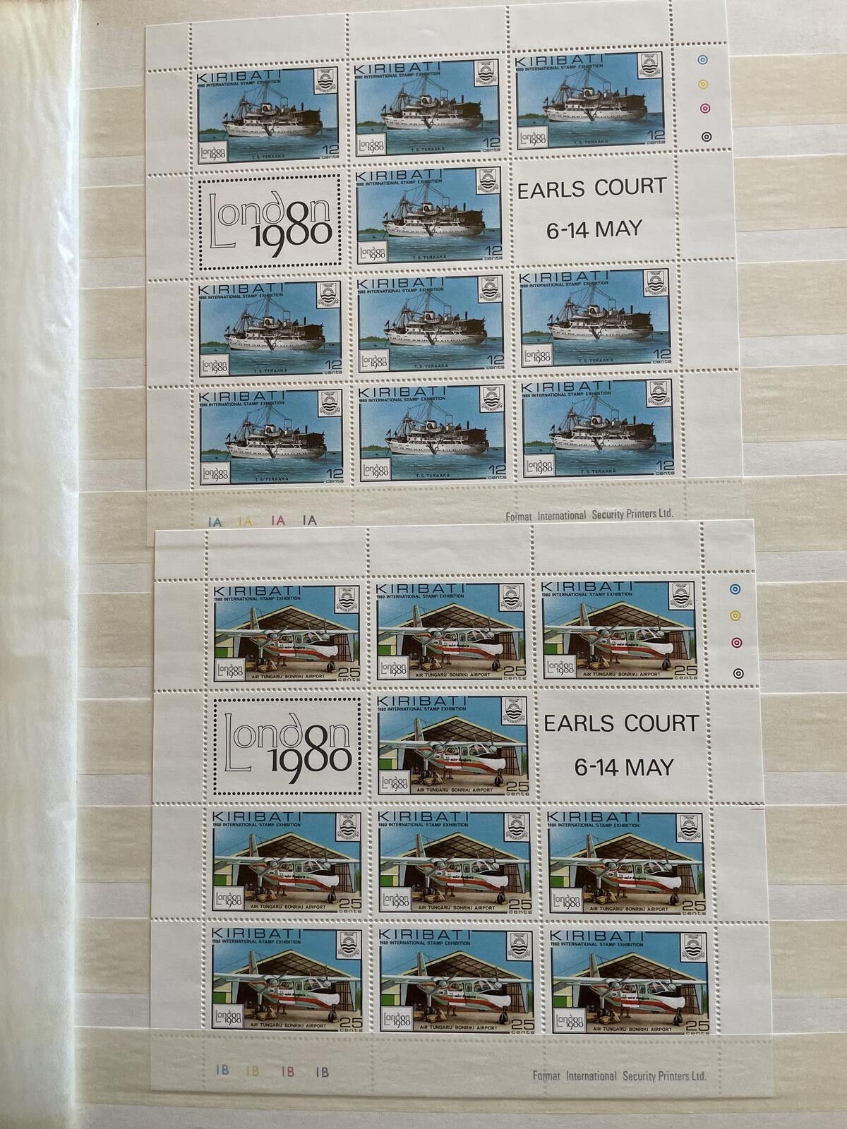 Other Extensive Kiribati Mint NH Stamp Collection 8-Page Stockbook Size ONE SIZE - 5 Thumbnail