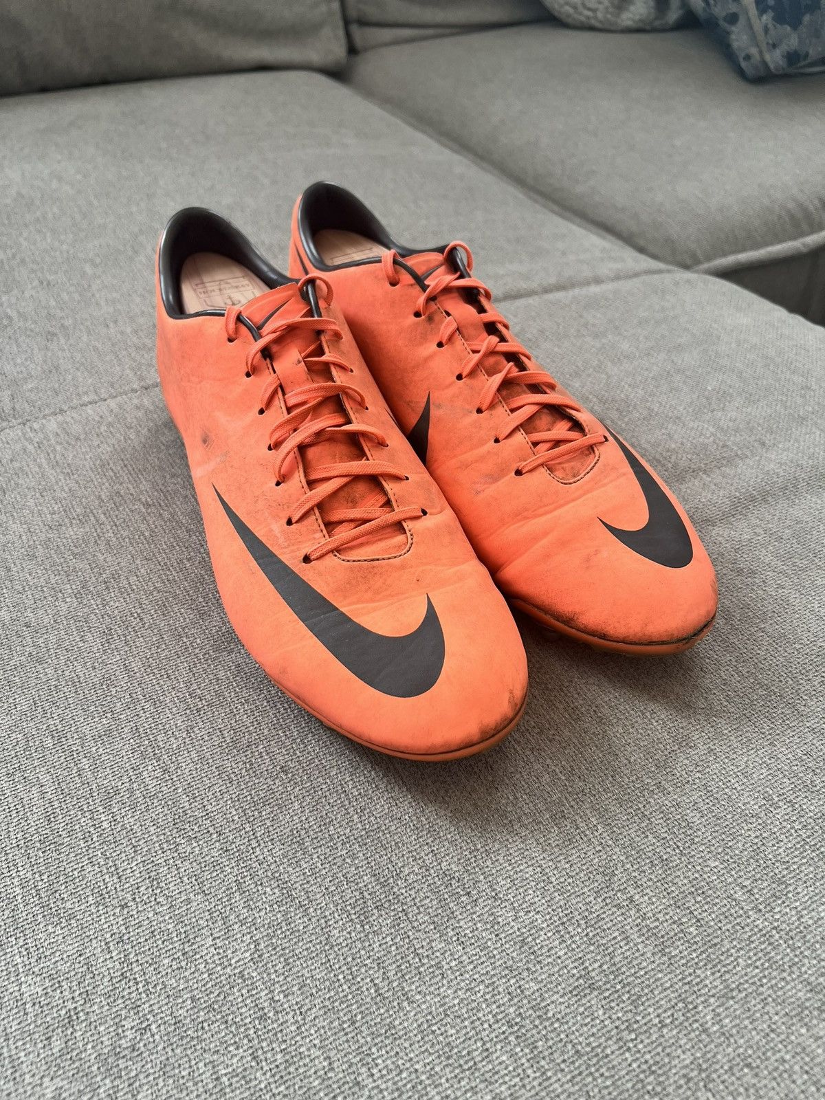 Nike Mercurial Vapor VIII SG Bright Mango Size US11/EUR45