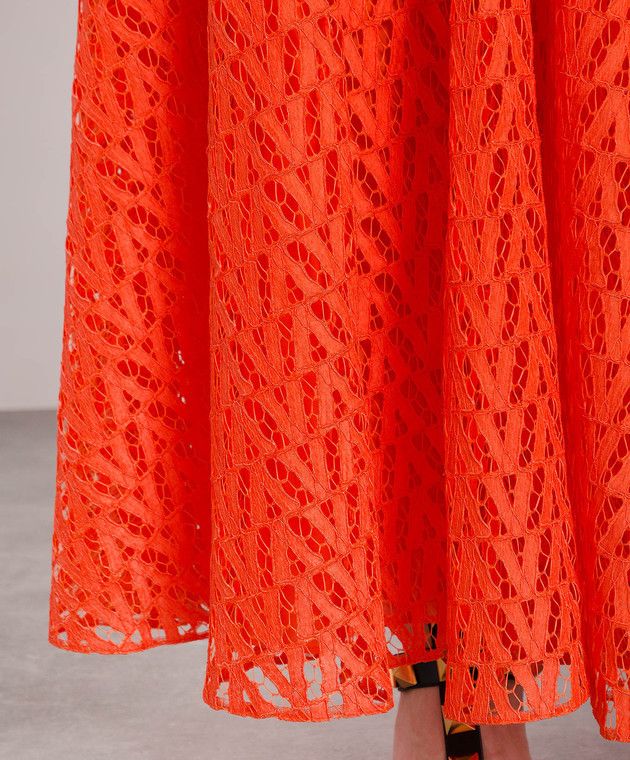 Valentino o1y0326 Maxi Skirt in Orange Size 27" / US 4 / IT 40 - 5 Thumbnail