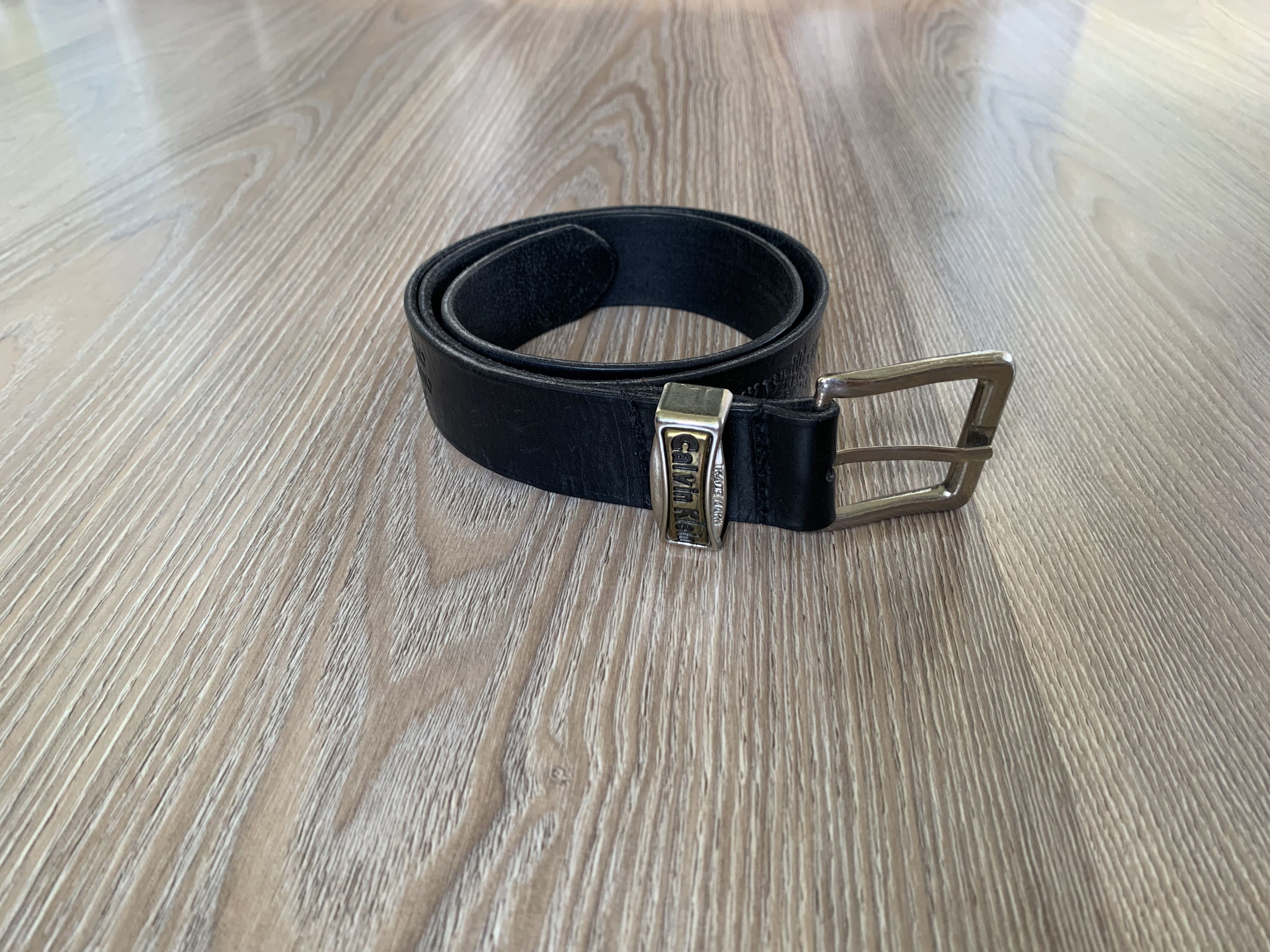 Calvin Klein Calvin Klein Vintage Black Leather Belt Size ONE SIZE - 2 Thumbnail