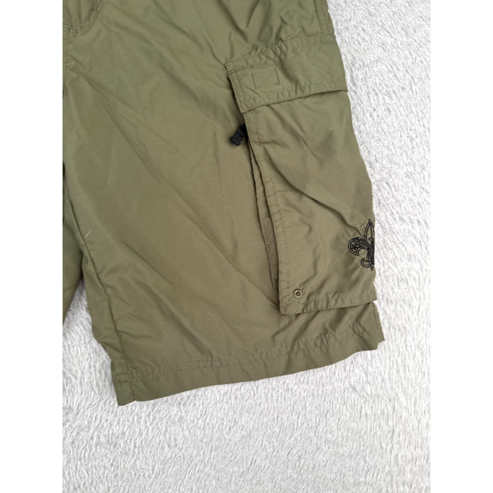 Vintage Boy Scouts Shorts Adult XS Green Centennial Uniform Supplex Nylon Cargo Size US 27 - 2 Thumbnail