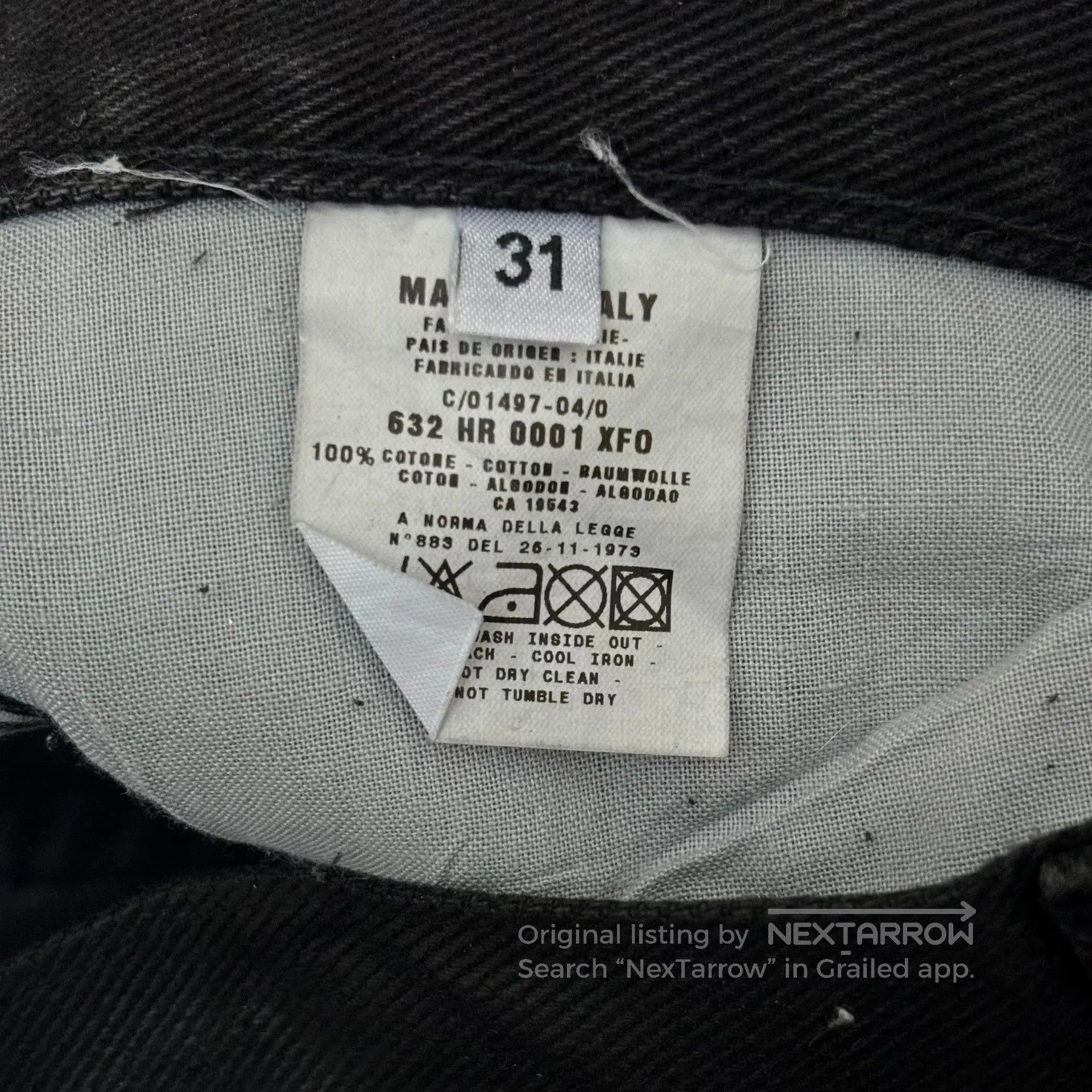 Helmut Lang helmut lang aw1998 waxed denim pants. Size US 31 - 6 Thumbnail