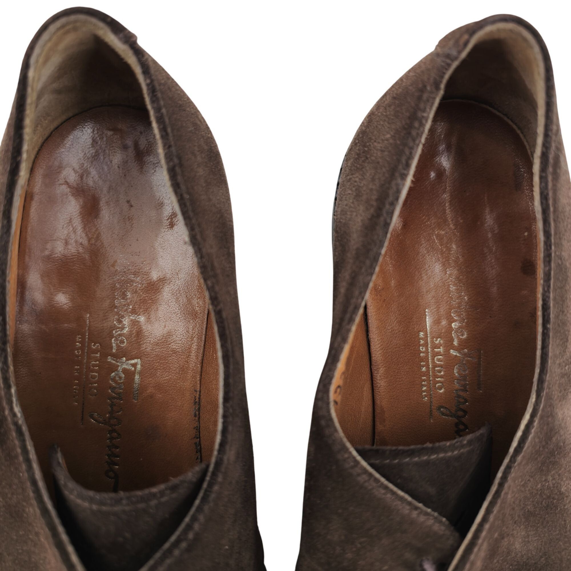 Salvatore Ferragamo Salvatore Ferragamo Italy Brown Suede Plain-toe Derby Mens 7 Size US 7 / EU 40 - 6 Thumbnail