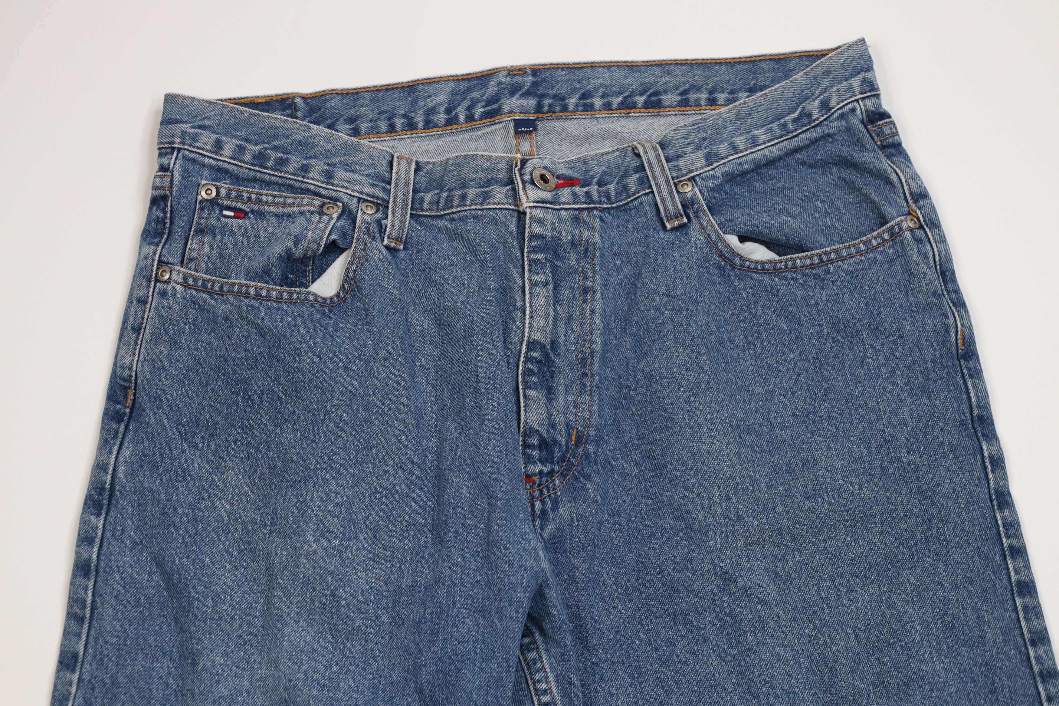 Tommy Hilfiger Vintage 90s Tommy Hilfiger Baggy Wide Leg Denim Jeans Blue Size US 36 / EU 52 - 2 Thumbnail