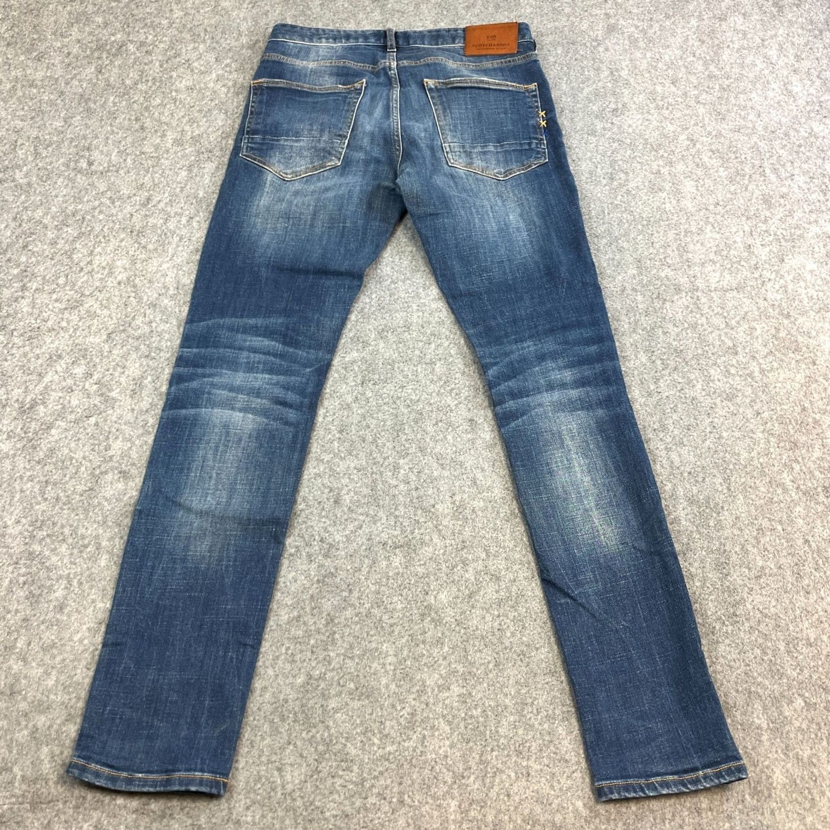 Scotch & Soda Scotch & Soda Jeans Slim Skinny 32 Mid Wash Blue 5-Pocket Denim Stretch Regular Men Mens Jeans Size US 32 / EU 48 - 2 Thumbnail