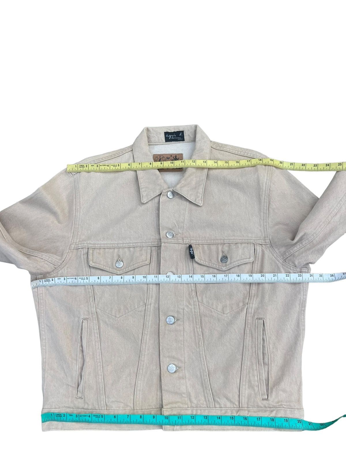 Vintage × agnes b. Vintage 90s Agnes B. Homme Paris Denim Trucker Jacket Size US M / EU 48-50 / 2 - 17 Thumbnail