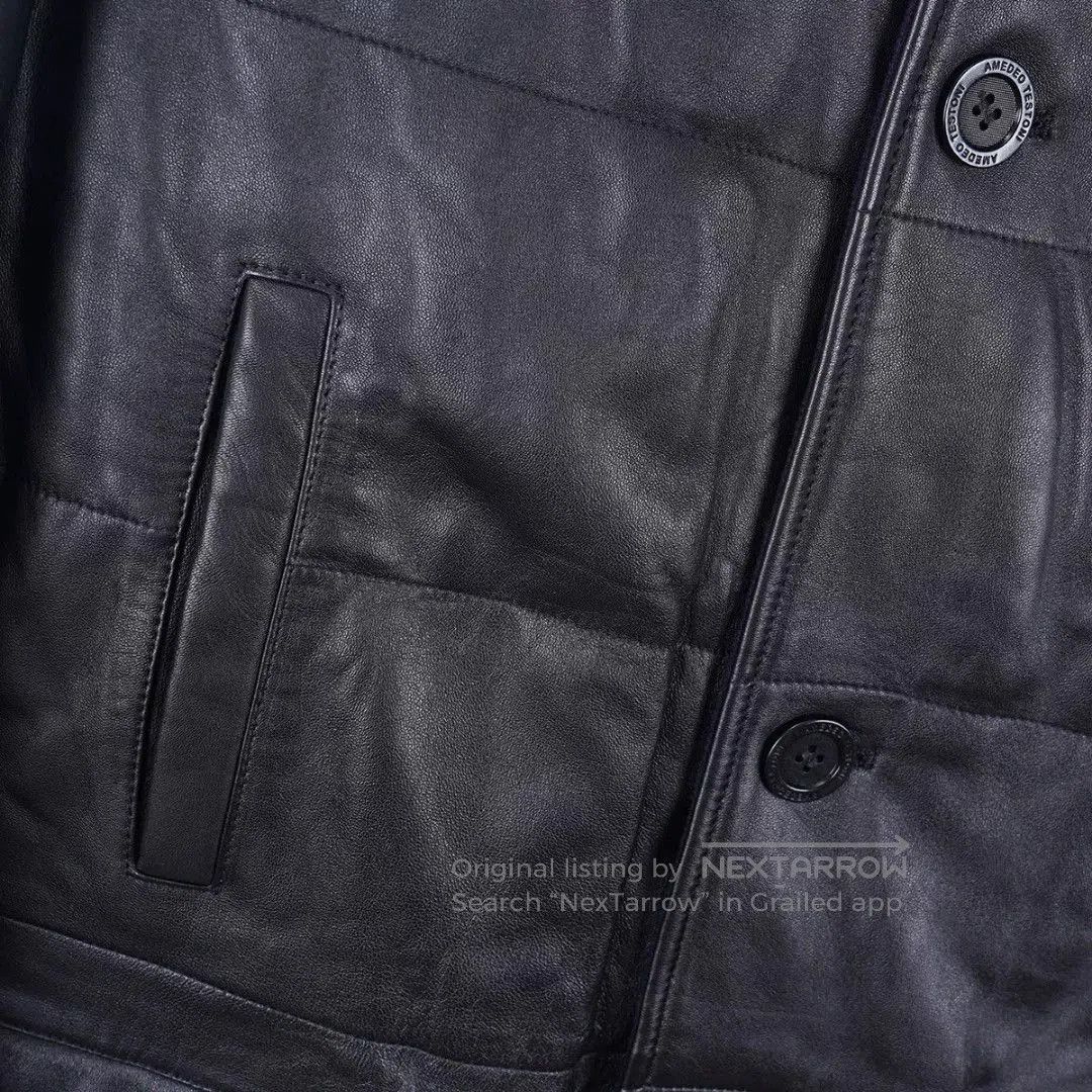 Testoni Black Leather Jacket by a·testoni. Size US L / EU 52-54 / 3 - 5 Thumbnail