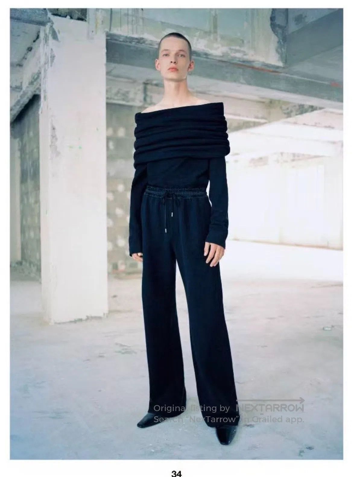 Saint Laurent Paris Saint Laurent Paris Off-the-Shoulder Sweatshirt| Size US S / EU 44-46 / 1 - 2 Thumbnail