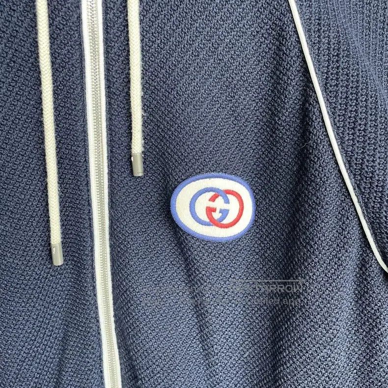 Gucci Gucci SS22 Striped Logo Embroidered Woollen Casual Hooded Size US M / EU 48-50 / 2 - 3 Thumbnail