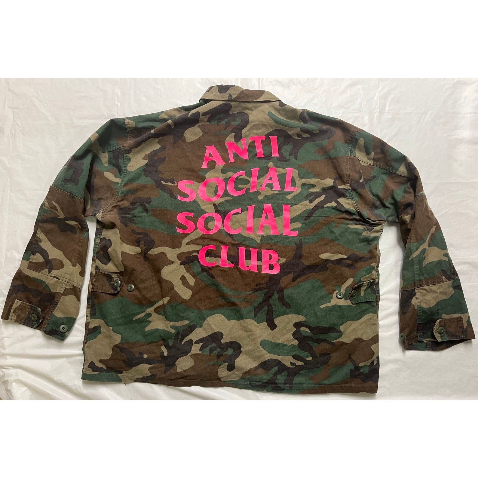 image of Anti Social Social Club Rothco Military Issue Jacket Camo Xl, Men's (Size 2XL)