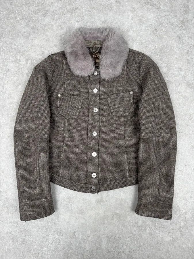 Marithe + Francois Girbaud 2000s Marithé + François Girbaud Grey Buttoned Jacket Size S / US 4 / IT 40 - 1 Thumbnail