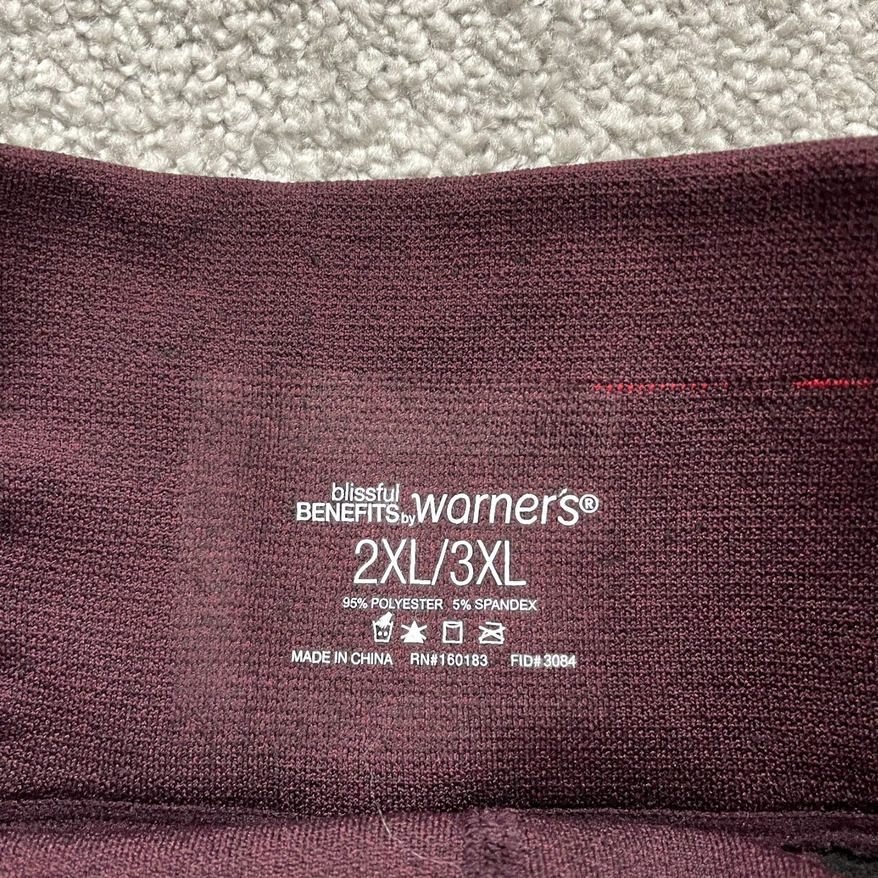 Vintage Warners Blissful Benefits Leggings Women 2-3XL Maroon Athletic Compression Size 26" / US 2 / IT 38 - 4 Thumbnail