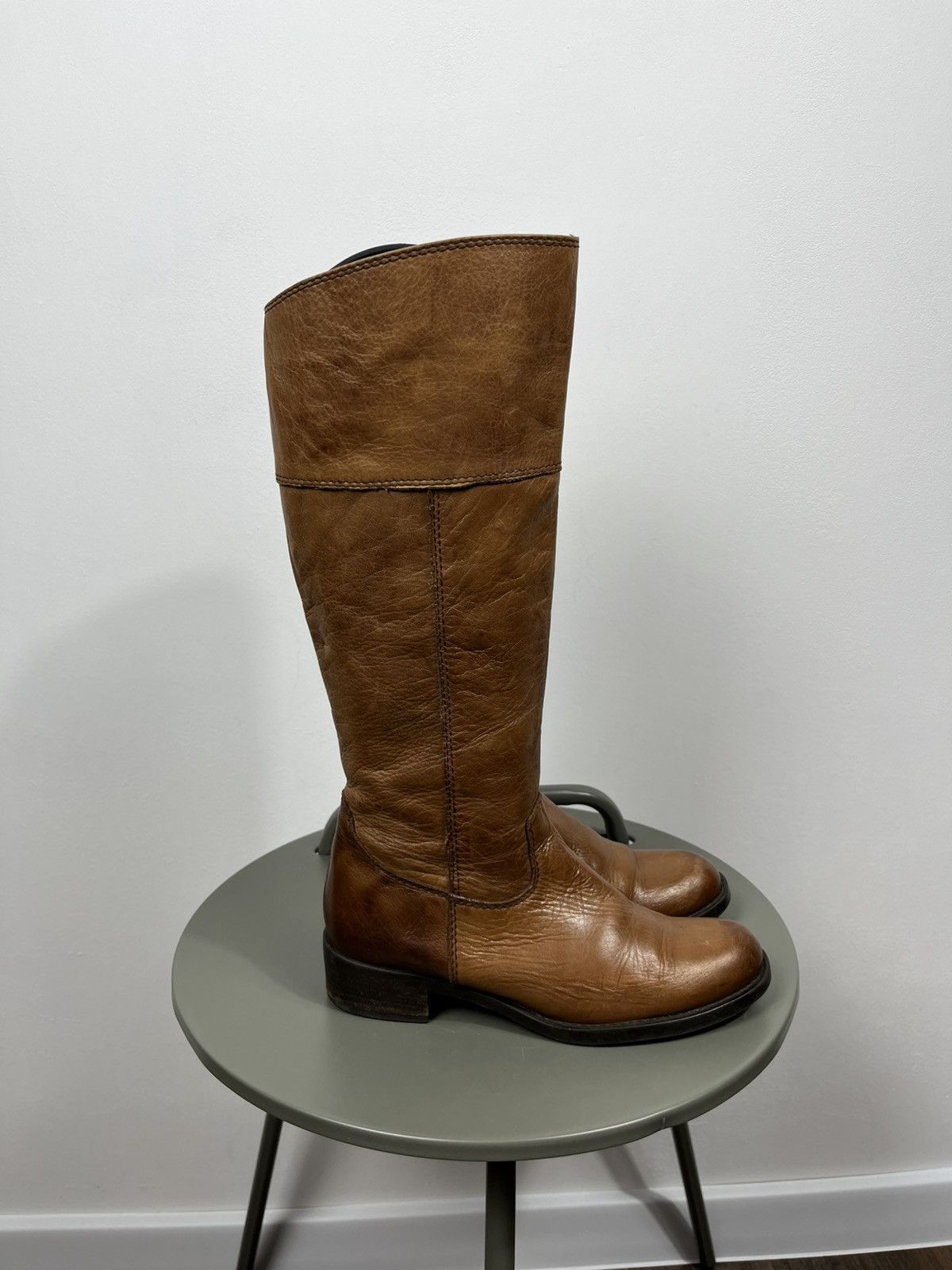Other Western Leather Knee High Boots Brown EU 37 Size US 6 / IT 36 - 3 Thumbnail