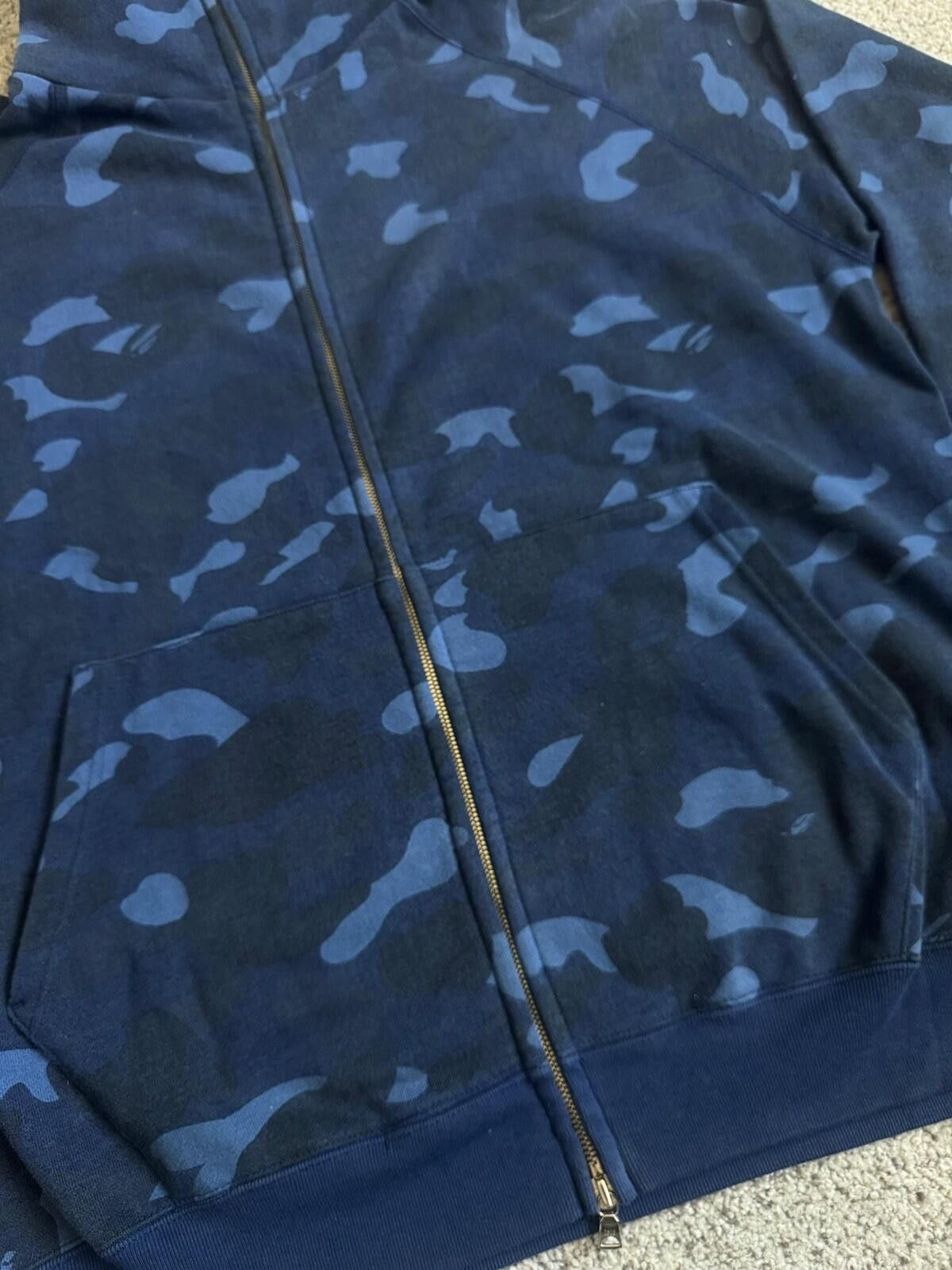Other A Bathing Ape BAPE Navy Blue Camo Full Zip Hoodie L Size US L / EU 52-54 / 3 - 8 Thumbnail