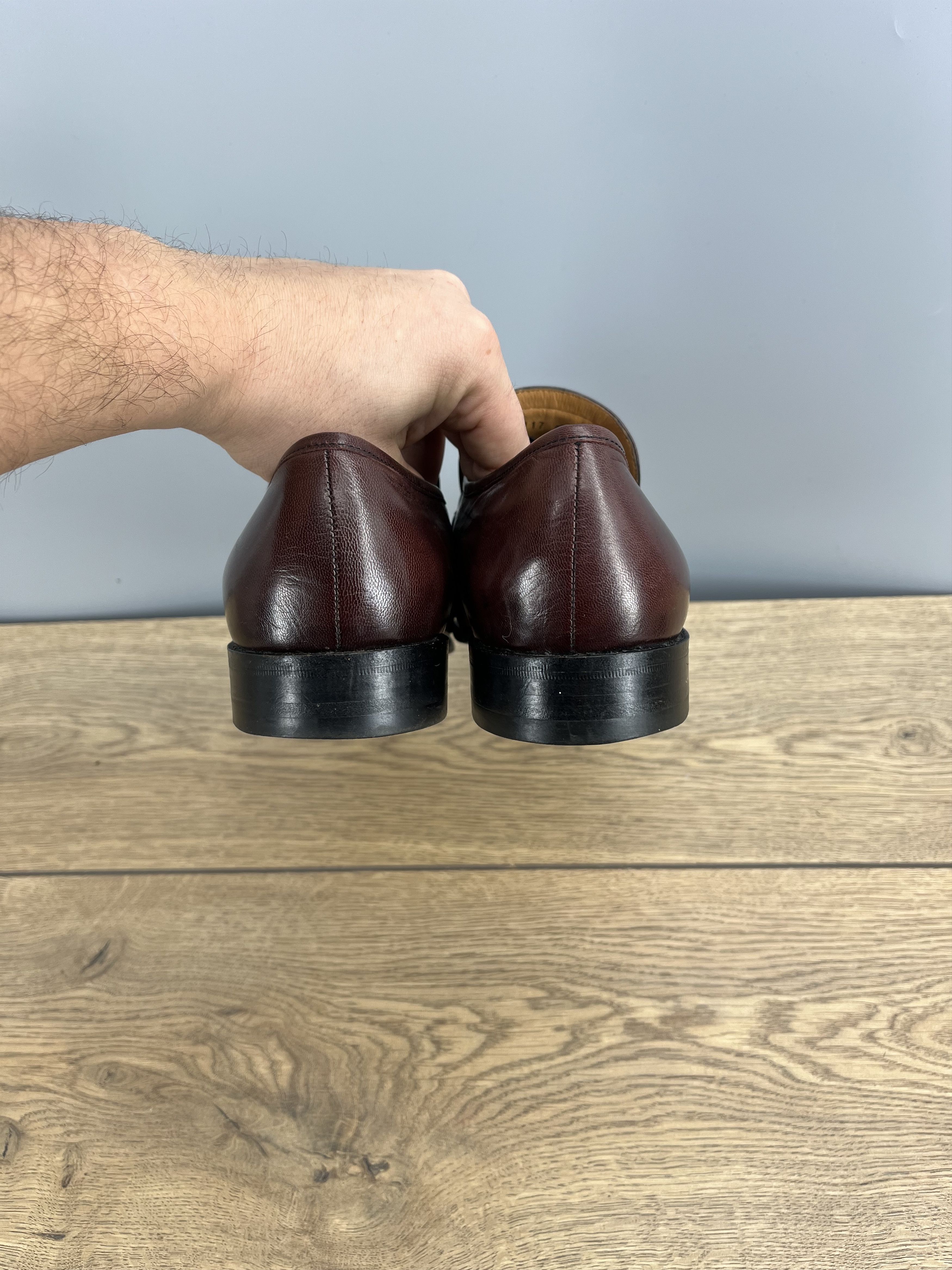 Barker Barker England Vintage Oxblood Leather Loafers UK 9.5 Size US 9.5 / EU 42-43 - 7 Thumbnail