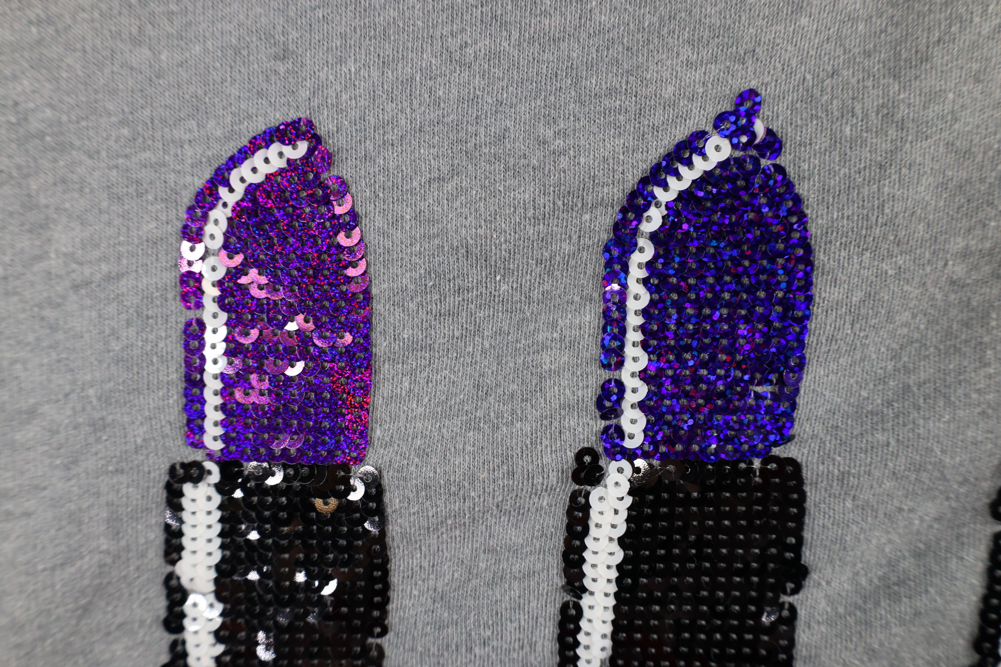 Juicy Couture × Vintage Vintage Y2K Juicy Couture Sequin Lipstick Sweatshirt Gray Size XL / US 12-14 / IT 48-50 - 8 Thumbnail