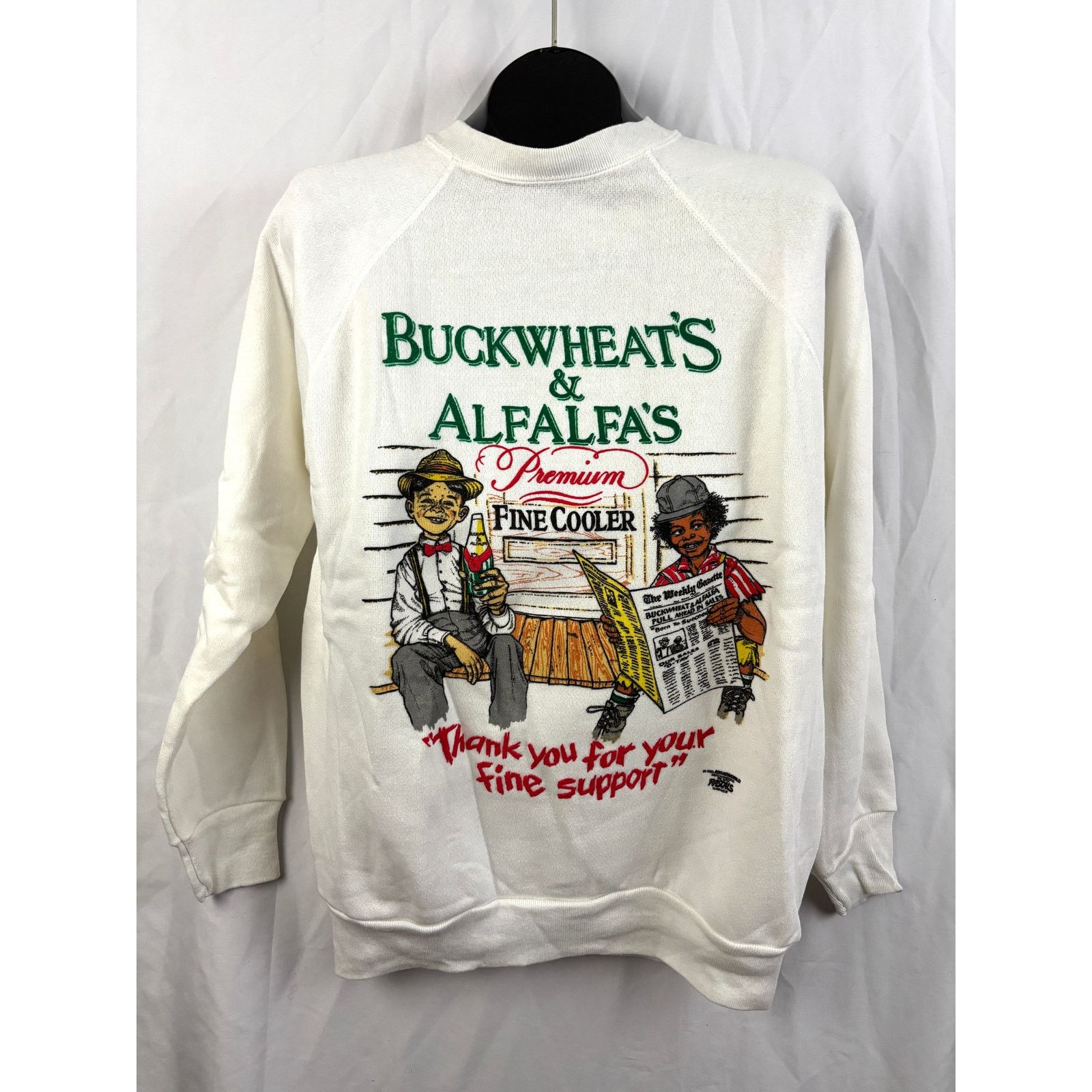 Tultex VTG 80s Buckwheat & Alfalfa Premium Sweatshirt L Tultex USA Size US XL / EU 56 / 4 - 9 Thumbnail
